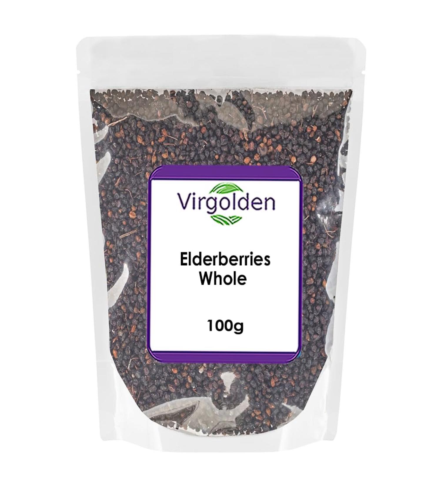 Elderberries Whole 100g by Virgolden