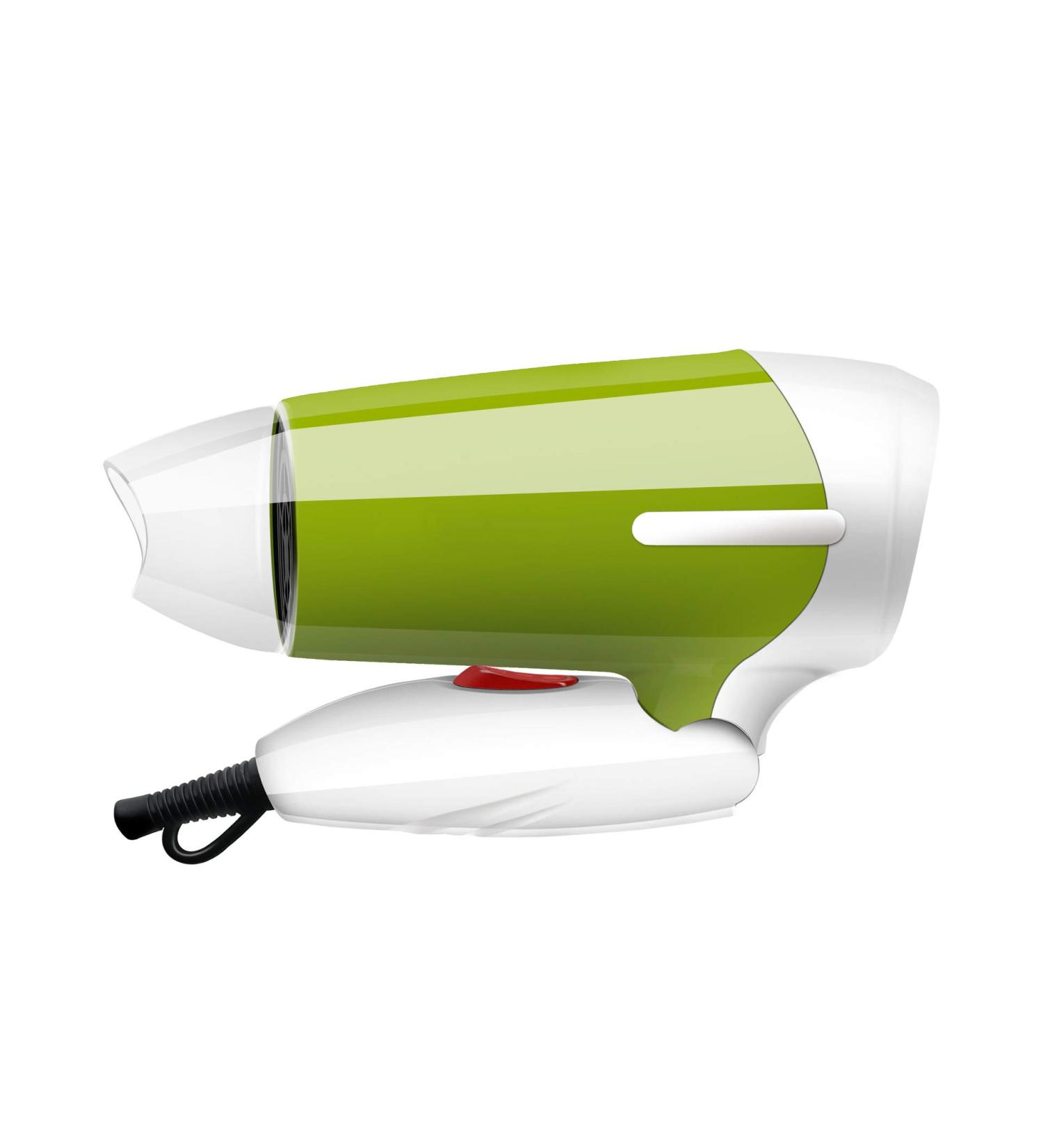 1000W Power Ionic Hair Dryer Professional Home Dry Hair Hairdryer Foldable with Air Nozzle Portable Travel Fast Drying Hair (Green) - Buy Online on GoSupps.com
