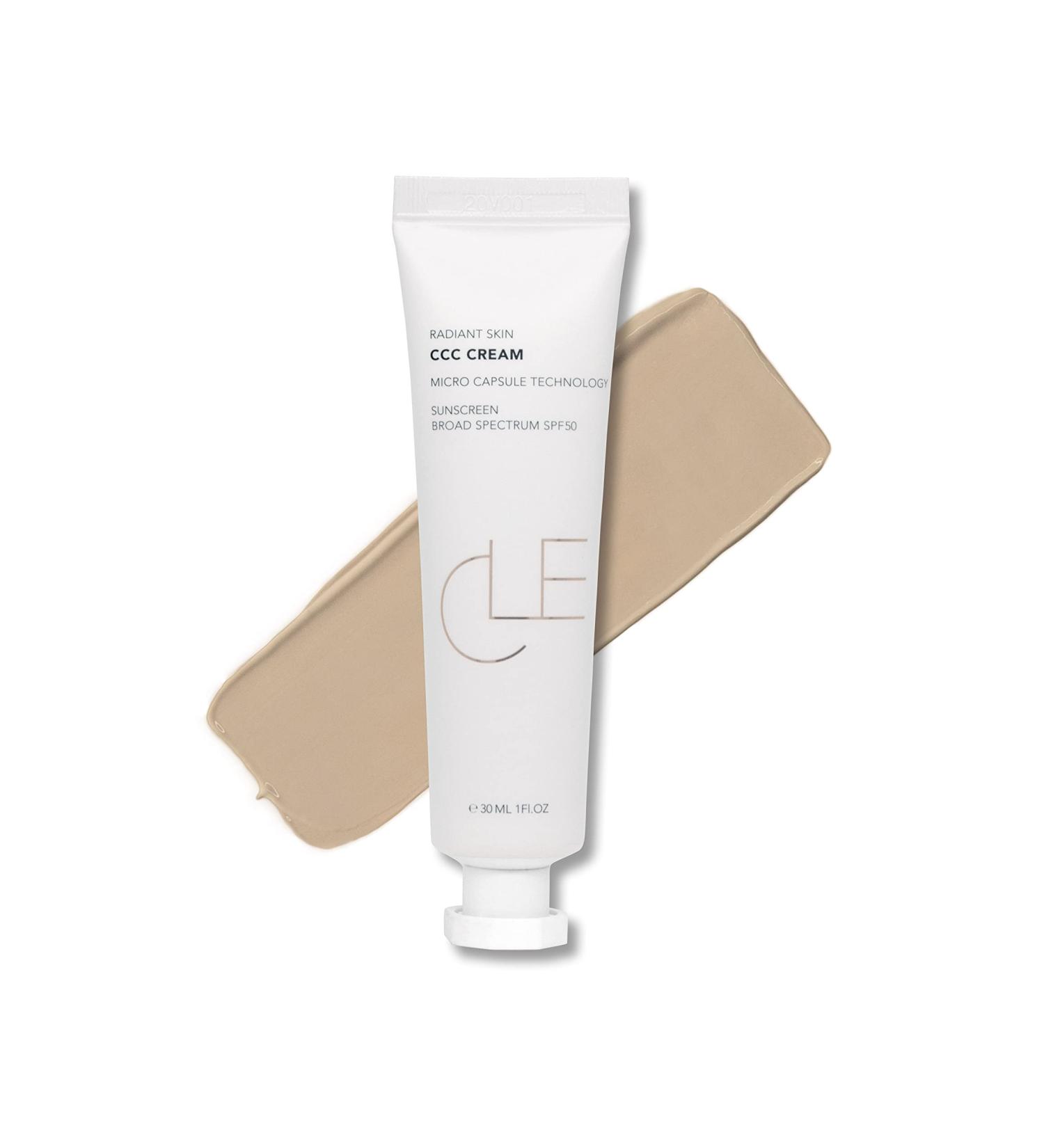 CLE Cosmetics CCC Cream Foundation SPF 50 (Medium Light) | BB and CC Cream Hybrid | Multi-Purpose Beauty Primer | 1 fl oz - Buy Online on GoSupps.com