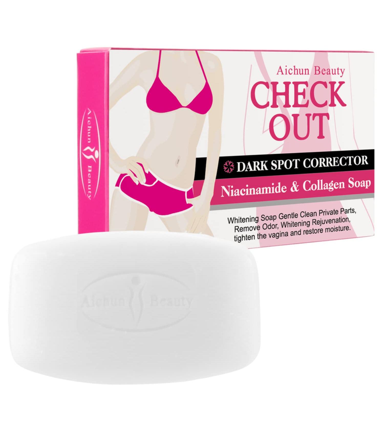 AICHUN BEAUTY Niacinamide Collagen Soap - Removes Odor & Dullness for Face & Body Moisturizes Underarms & Knees 40g - Imported Internationally - Buy Online on GoSupps.com