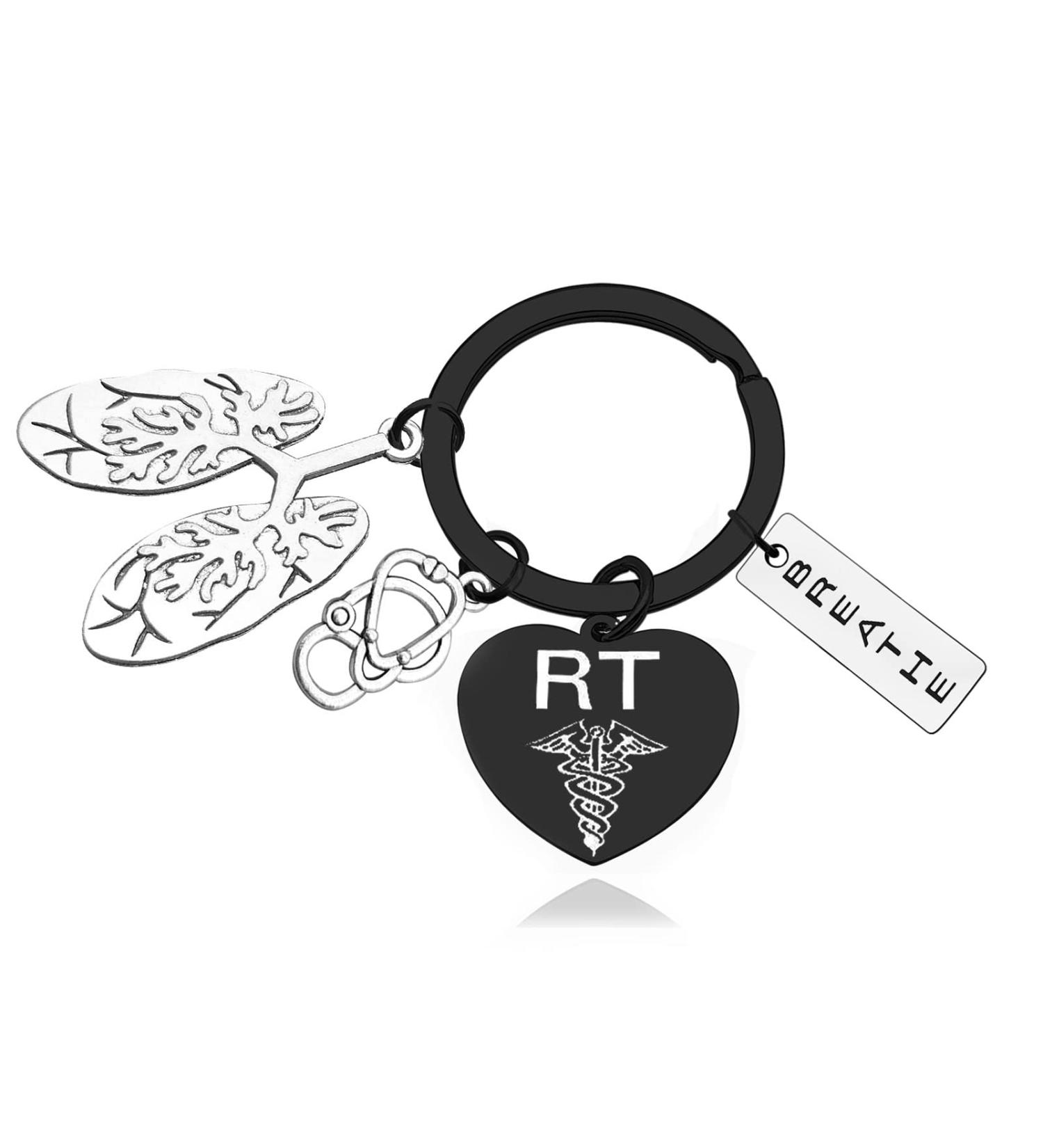 RT Respiratory Therapist Keychain Gifts | Lung Specialist Stethoscope Jewelry | Perfect for Father's Day & Nurse Day - Buy Online on GoSupps.com