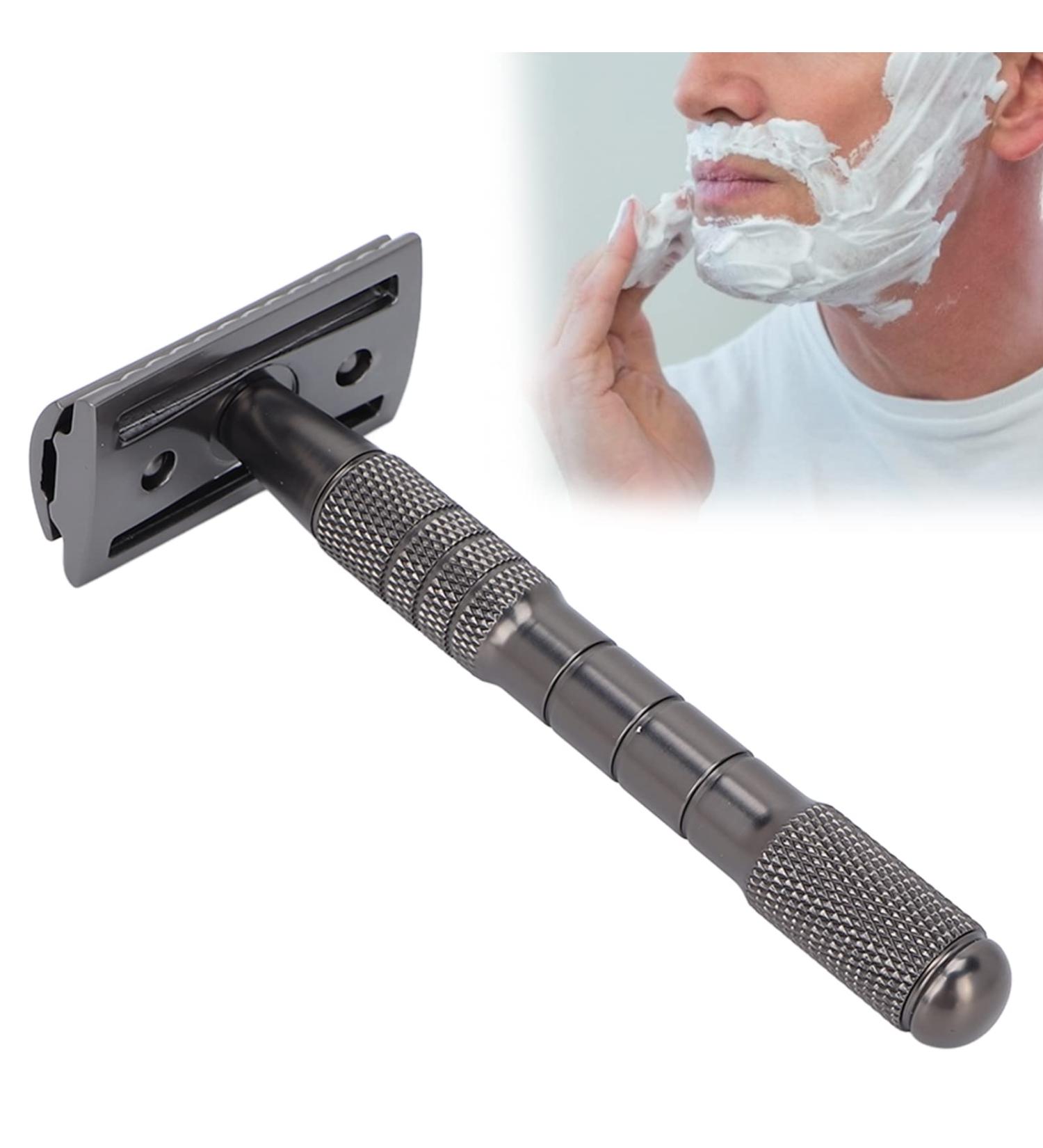 Premium Double Edge Metal Razor for Men - Reusable Traditional Shaving Solution - Buy Online on GoSupps.com