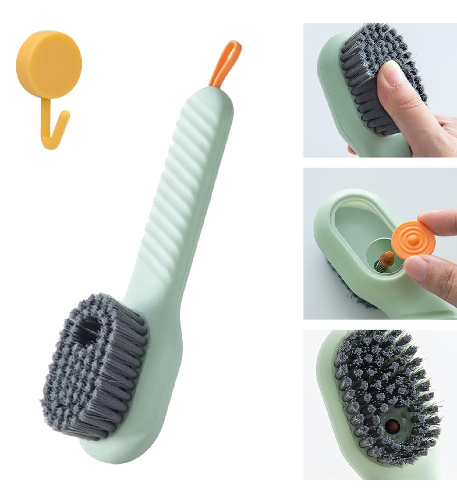 2 in 1 Multifunction Cleaning Brush Cleaning Brush with Soap Dispenser 2024 New Liquid Filled Laundry Brush Soap Dispenser Brush Suitable for Home Cleaning (B-Green) - Buy Online on GoSupps.com