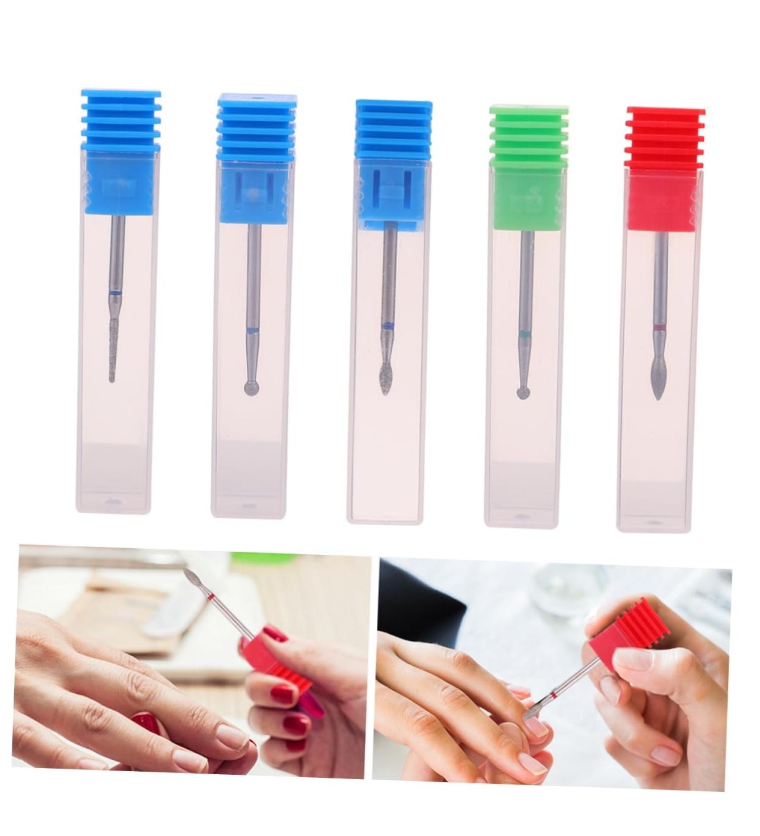 Beaupretty Drill Acrylic Nails Nails Cuticle Tools Polish Cuticle Manicure nail tool Manicure Pedicure Diamond Carbide Nail Art Drill Bit diamond drill bits ceramic tools head Tools - Buy Online on GoSupps.com