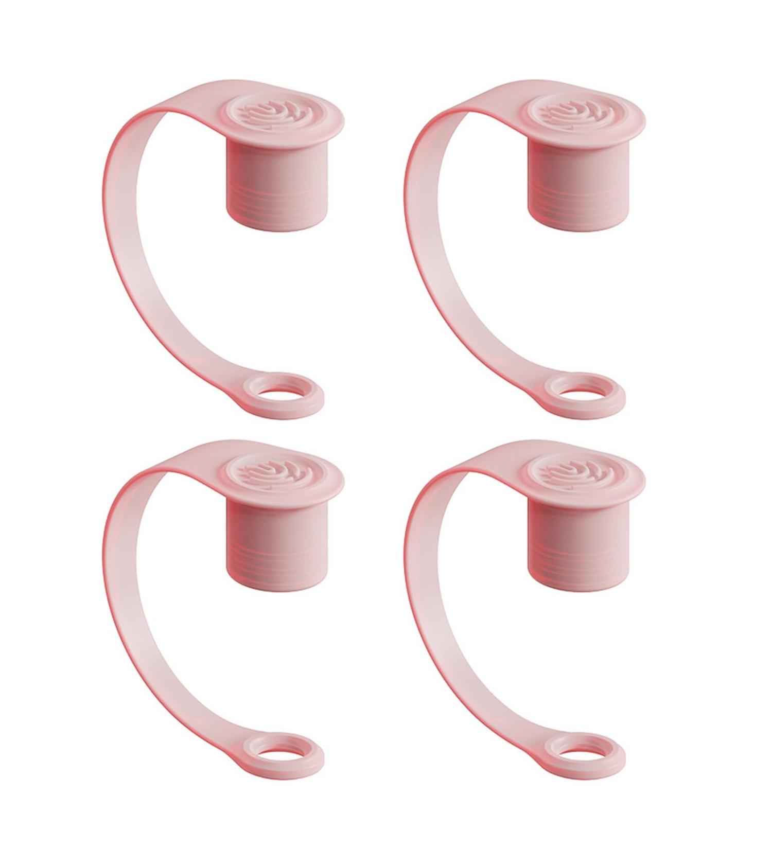 YOXIER Reusable Drinkware Accessory Drinkware Accessory for Children 4pcs Silicone Straw Cover Set for Tumblers Easy to Clean Durable Straw Topper Hats Pink - Buy Online on GoSupps.com