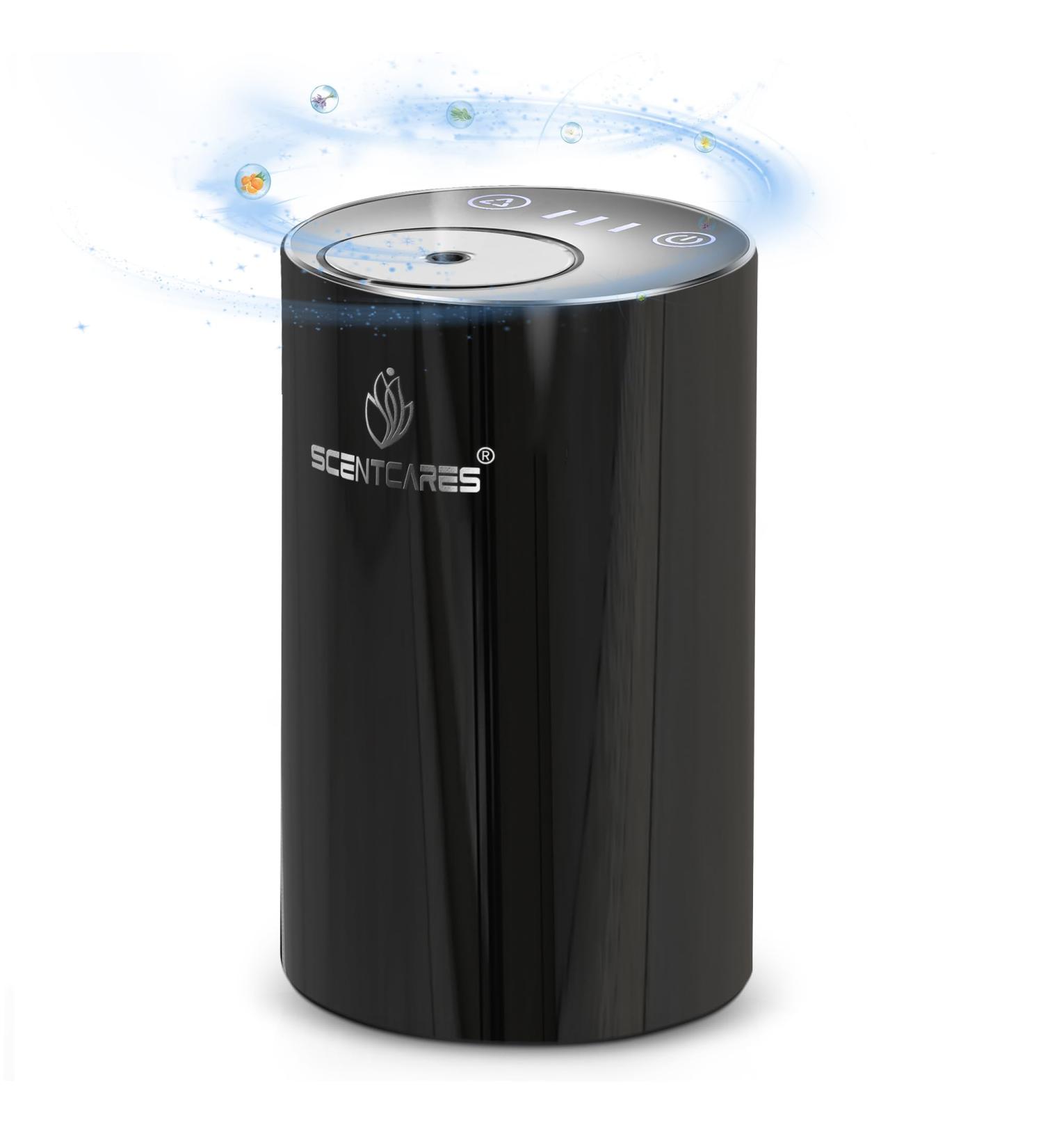Waterless Oil Diffuser - Portable & Cordless Aromatherapy Diffuser | Smart Battery Operated with 3 Cold Mist Settings & Timer (Black - Buy Online on GoSupps.com