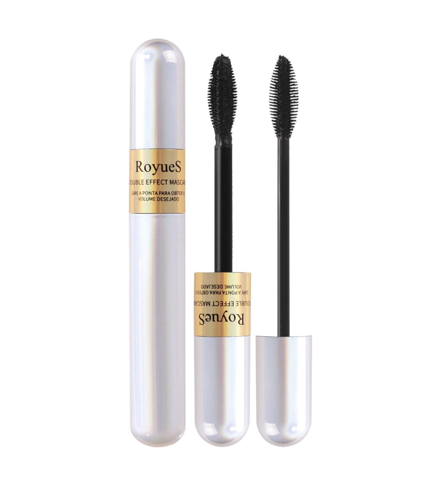 Mascara Waterproof | Black Waterproof Voluminous Double Effect Essence Mascara for Lifting Curling Multiplying. Feathery Soft Full Lashes Eye Makeup - Buy Online on GoSupps.com