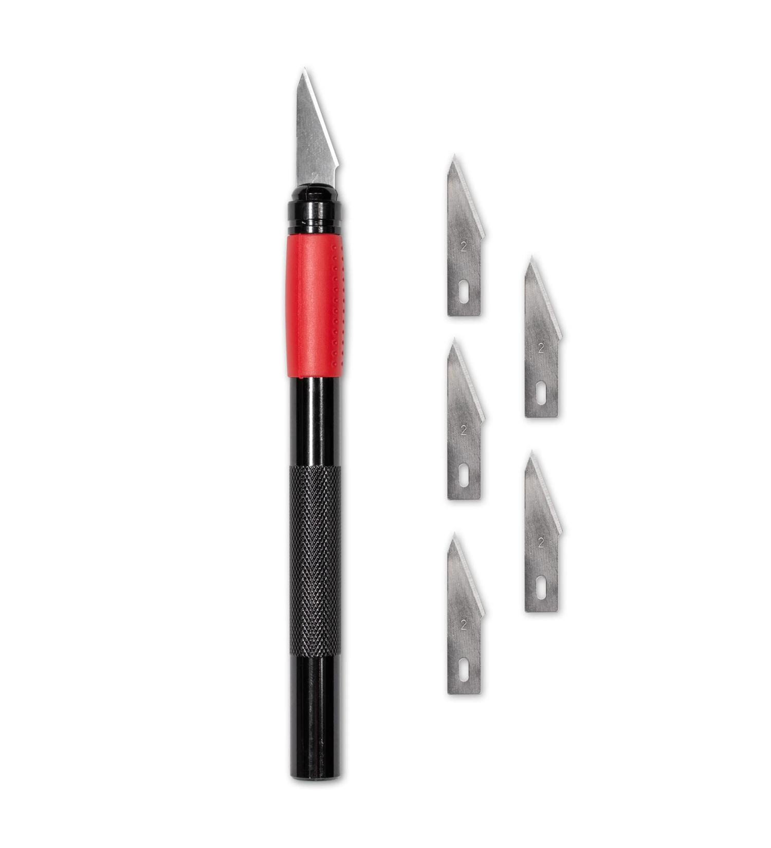 Angelus Detail Knife Set for Paper, Tape, Vinyl, Shoes - 5 Precision Blades Included - Buy Online on GoSupps.com