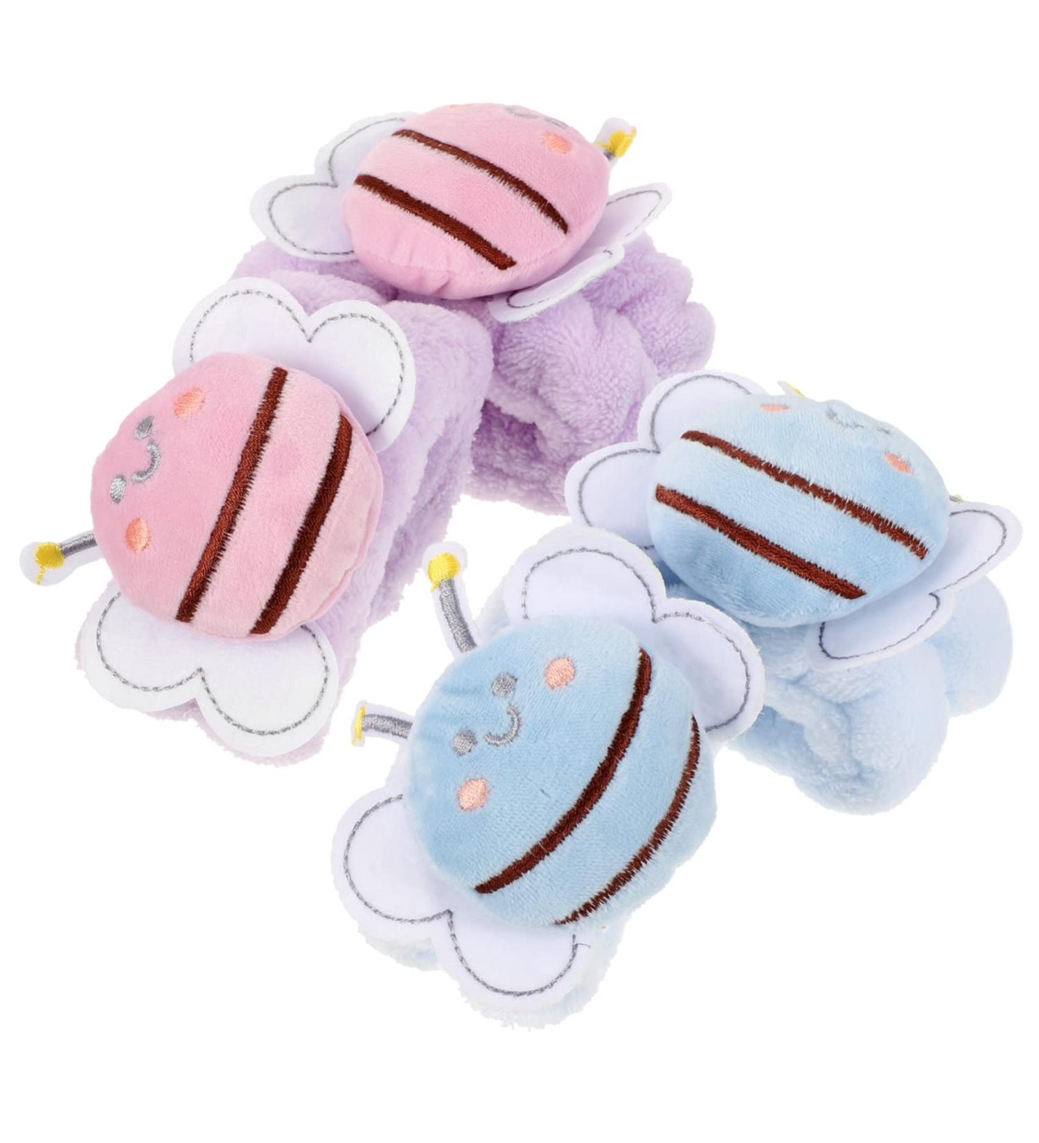 Mikinona 4pi ces Bracelets De Lavage Visage Abeille Serviettes De Poignet Pour Spa Confortables Et Pratiques Pour Absorber Humidit  - Buy Online on GoSupps.com