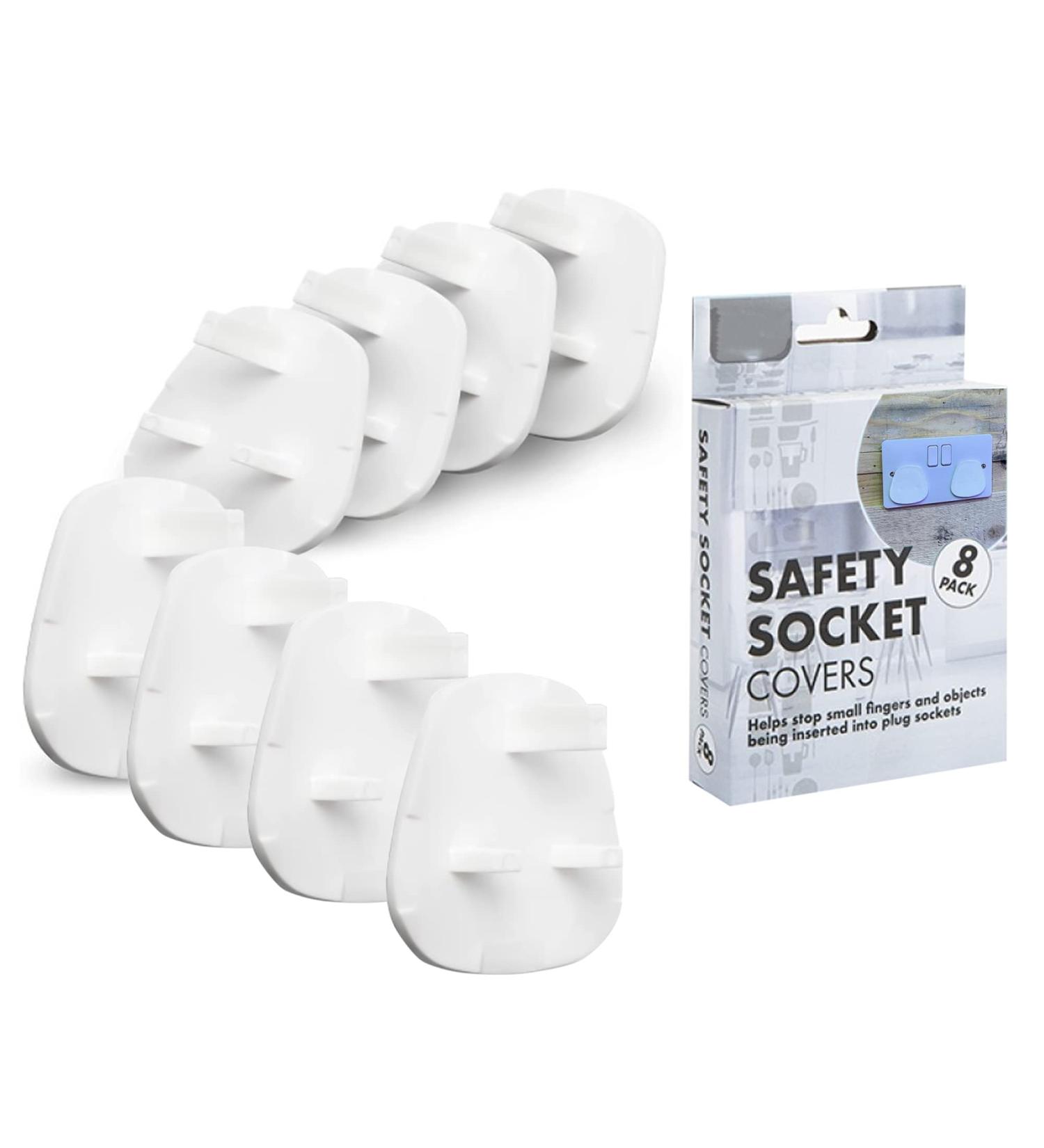 8 Safety Socket Covers Perfect for Home Proofing from Curious Minds White Plug Covers Child Proof Plug Socket Protectors Guards Electrical Outlets Very Difficult for Your Child to Remove - Buy Online on GoSupps.com