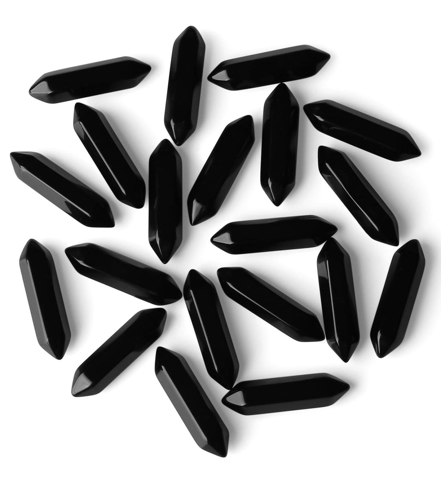 Xiannvxi 20-Piece Medicinal Crystal Set - Obsidian Healing Stones Polished Drum Stones & Magic Wands for Reiki & Gemstone Therapy - International Shipping Available - Buy Online on GoSupps.com