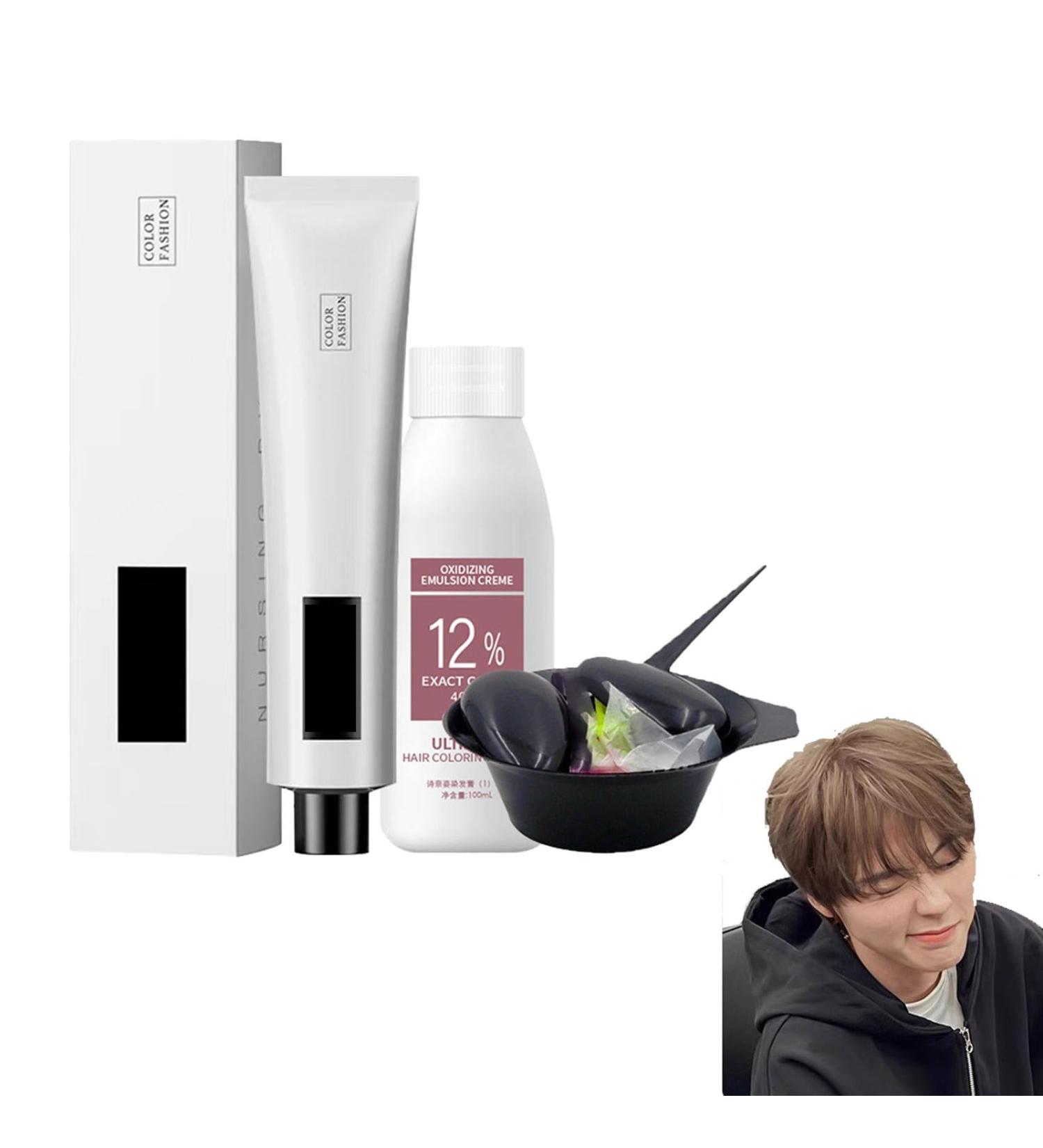 Dyemiss Color Shampoo Dyemiss Hair Coloring Shampoo No Bleaching Hair Nourishing Coloring Hair Dye Dyemiss Hair Dye Diy Fashion Hair Dye for Men and Wome (Color : Gray brown) - Buy Online on GoSupps.com