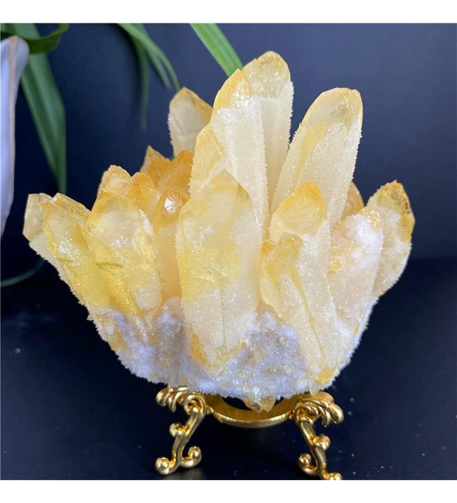 Collection Citrine Phantom Quartz Crystal Cluster Point Healing Specimen Collection Home Feng Shui Decor (Color : Citrine Size : 430g) 430g Citrine - Buy Online on GoSupps.com