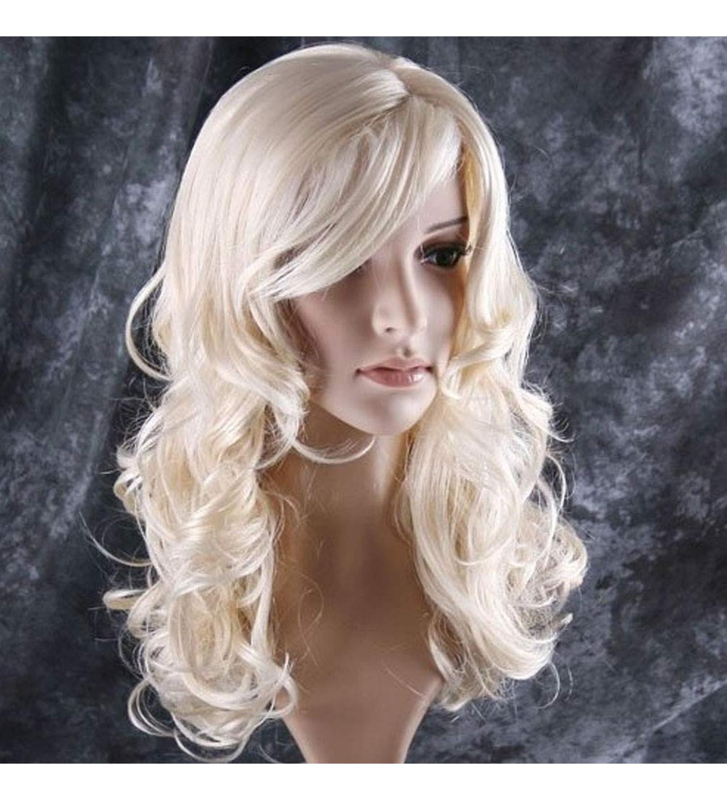 BERON 24 Stylish Long Curly Blonde Hair Wig for Party, Halloween & Christmas - 24 Blonde Wig (Pack of 1) - Buy Online on GoSupps.com