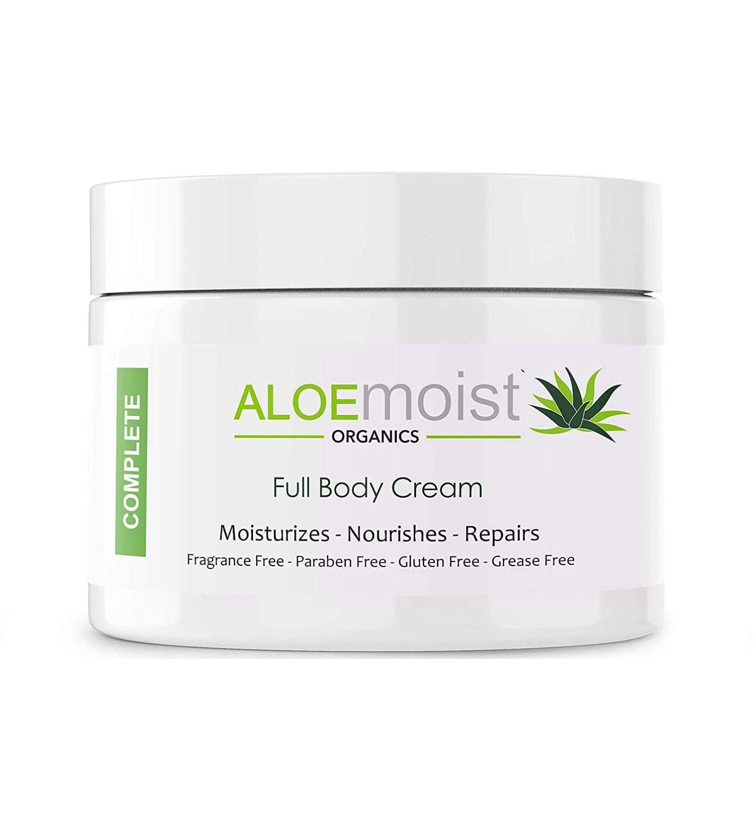 Organic Aloe Vera Body Lotion with Vitamin E, C, Retinol & Shea Butter - Anti Aging Moisturizer for Face & Body - 8 oz - Buy Online on GoSupps.com