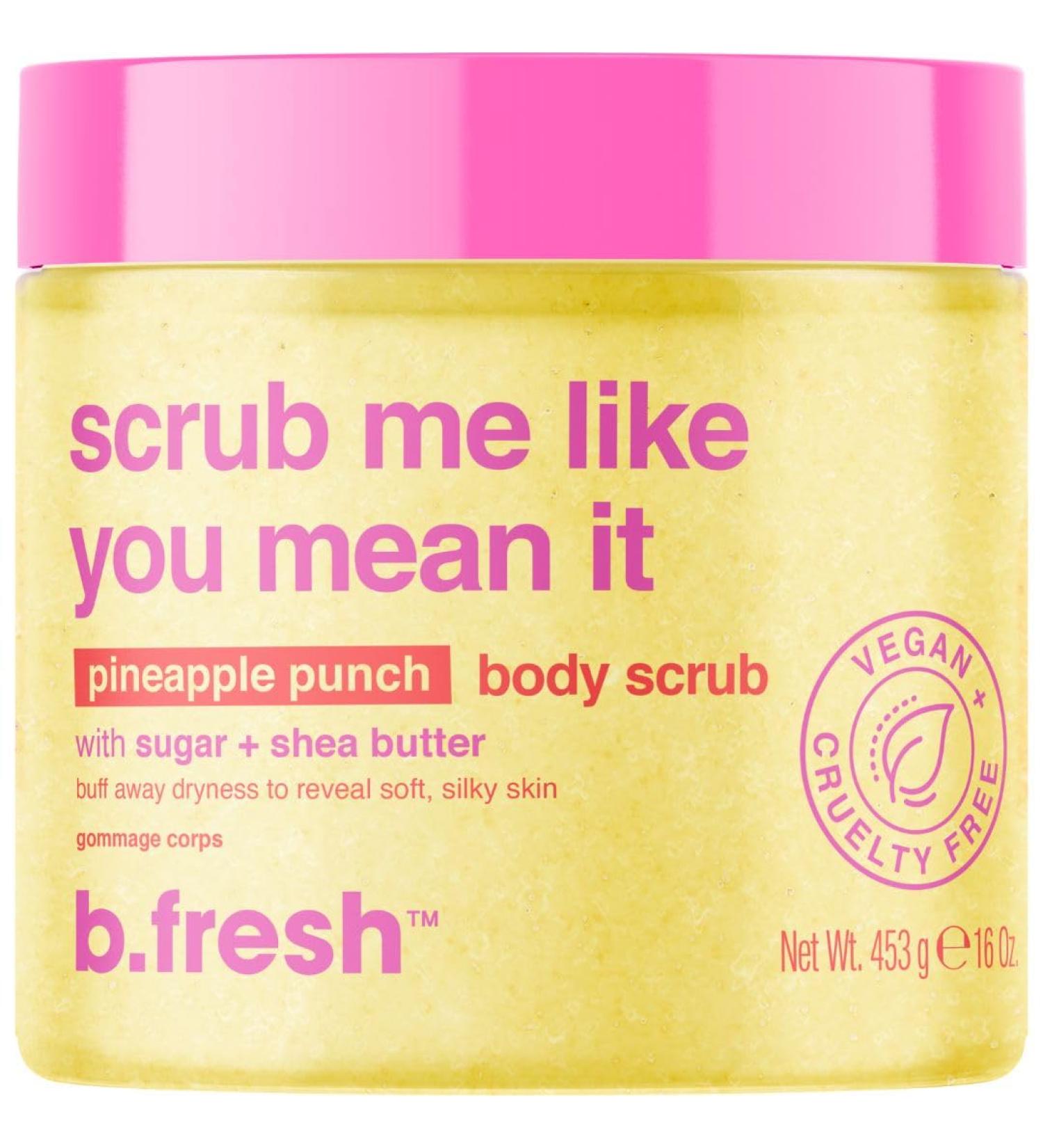 b.fresh Exfoliating Body Scrub - Pineapple Punch Sugar Scrub for All | Soothing Shea Butter & Tropical Scent | 16 Fl Oz - Shop Now - Buy Online on GoSupps.com