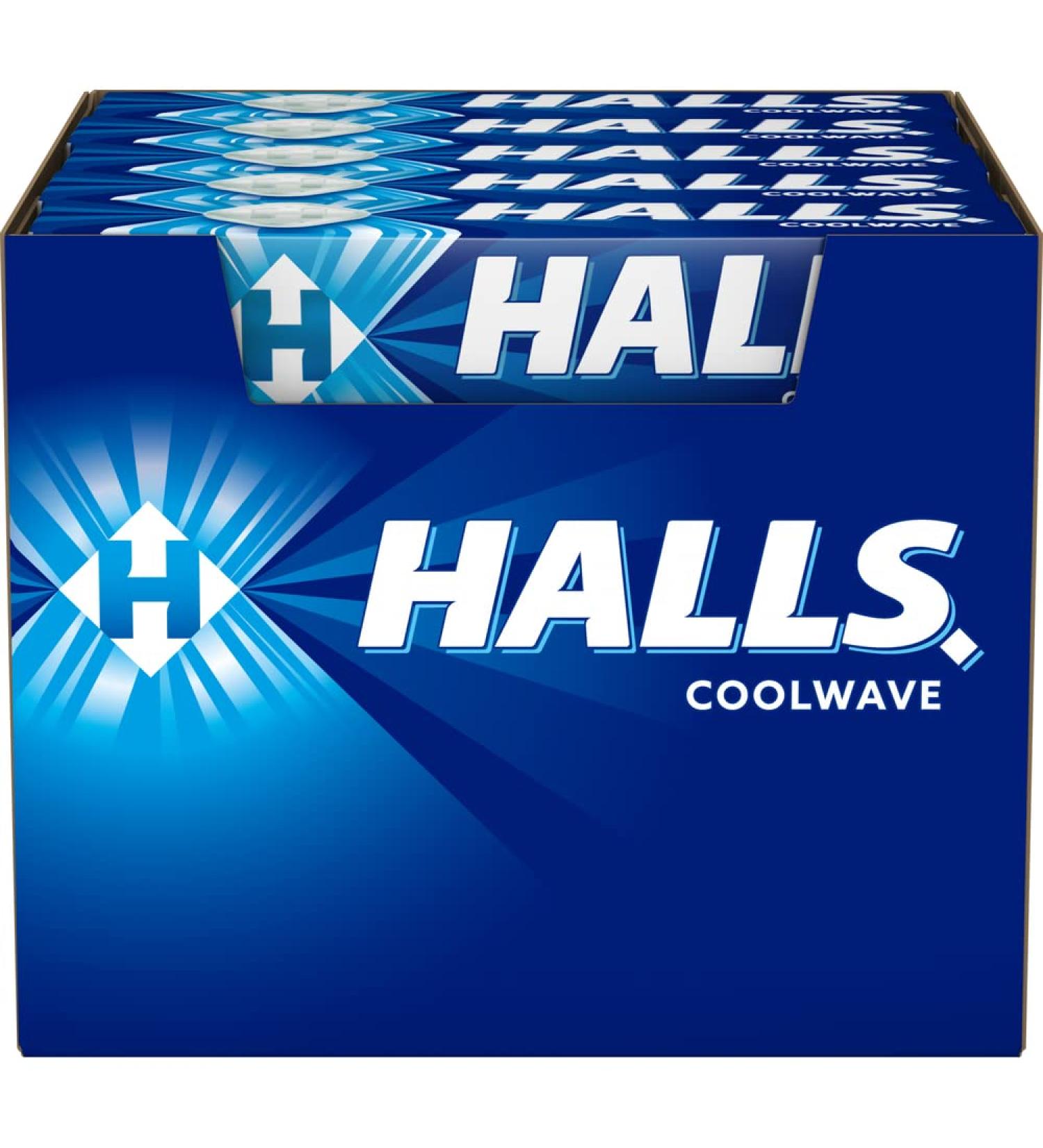 Halls CoolWave Menthol Cough Drops - 180 Drops (20 Sticks) - Soothing Relief Worldwide Shipping - Buy Online on GoSupps.com