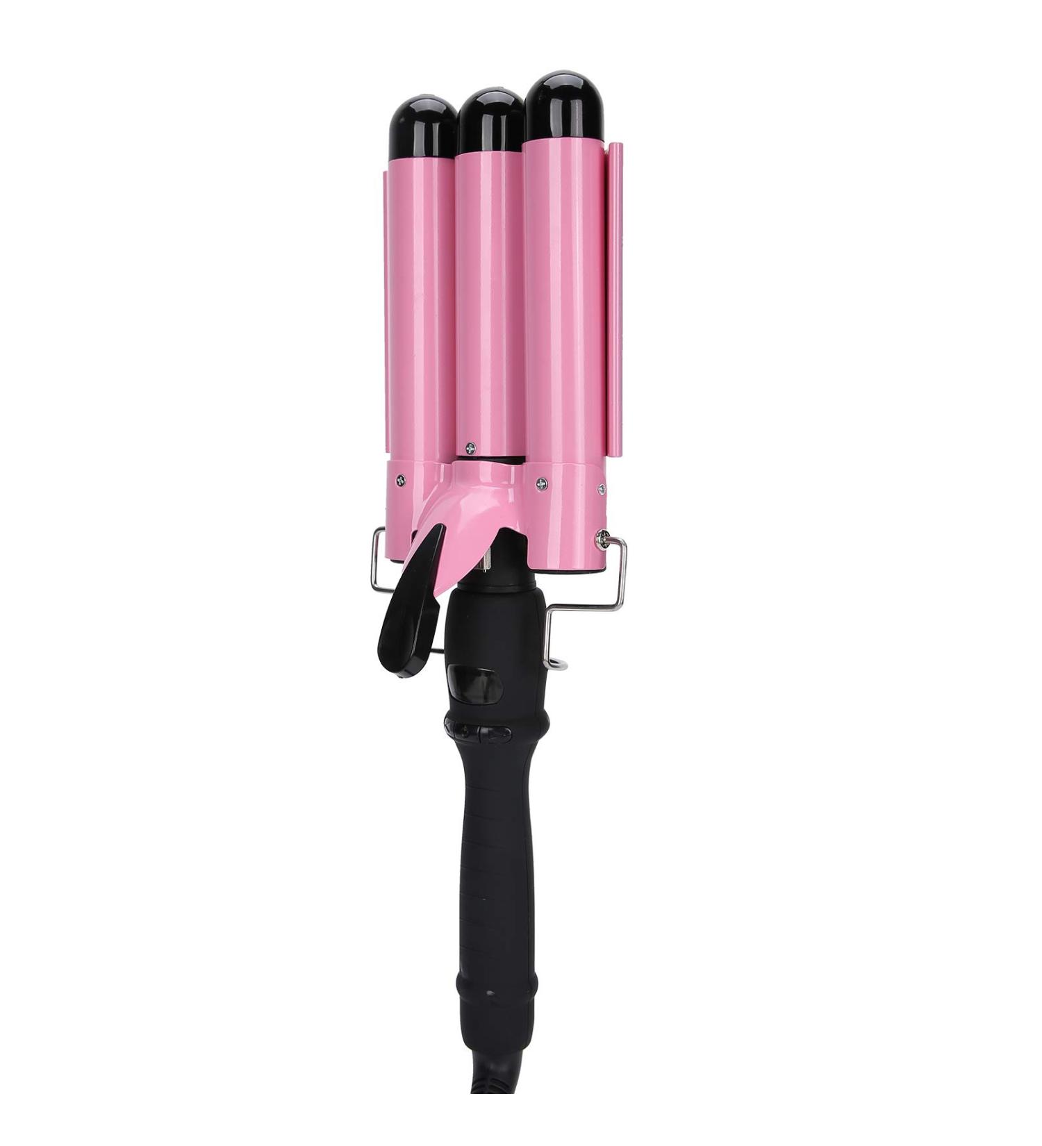 3 Barrel Curling Iron Wand - Hair Waver Curler with LCD Display | International Shipping | Perfect for Home & Salon Use - Buy Online on GoSupps.com