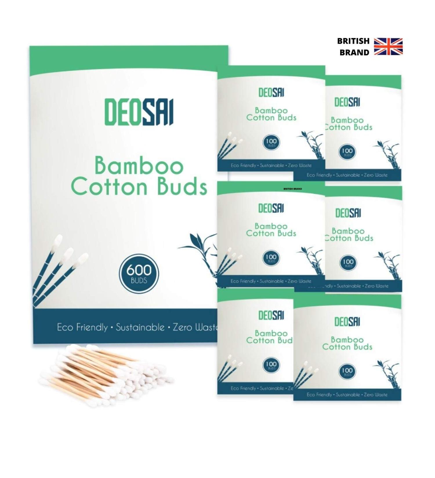 Bamboo Cotton Buds - 600 Count | 100% Biodegradable & Plastic Free Ear Swabs| Eco-Friendly Alternative to Plastic Q Tips | Pack of 1 - Buy Online on GoSupps.com