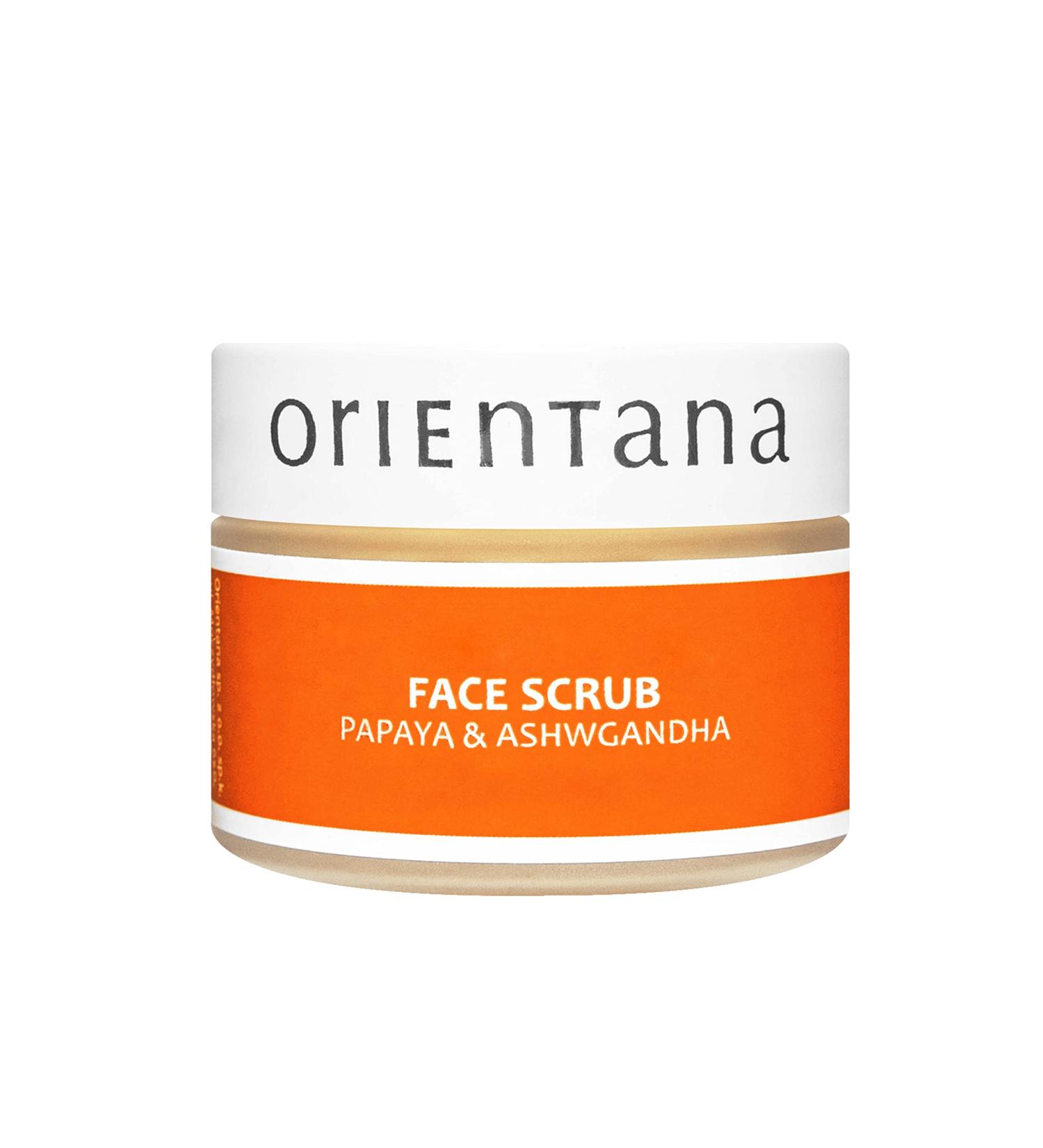 Orientana Facial Peeling for Women - Papaya & Indian Ginseng | 99.7% Natural Organic Vegan | Acne & Anti-Aging Solution for Dry & Normal Skin - 50g - Buy Online on GoSupps.com