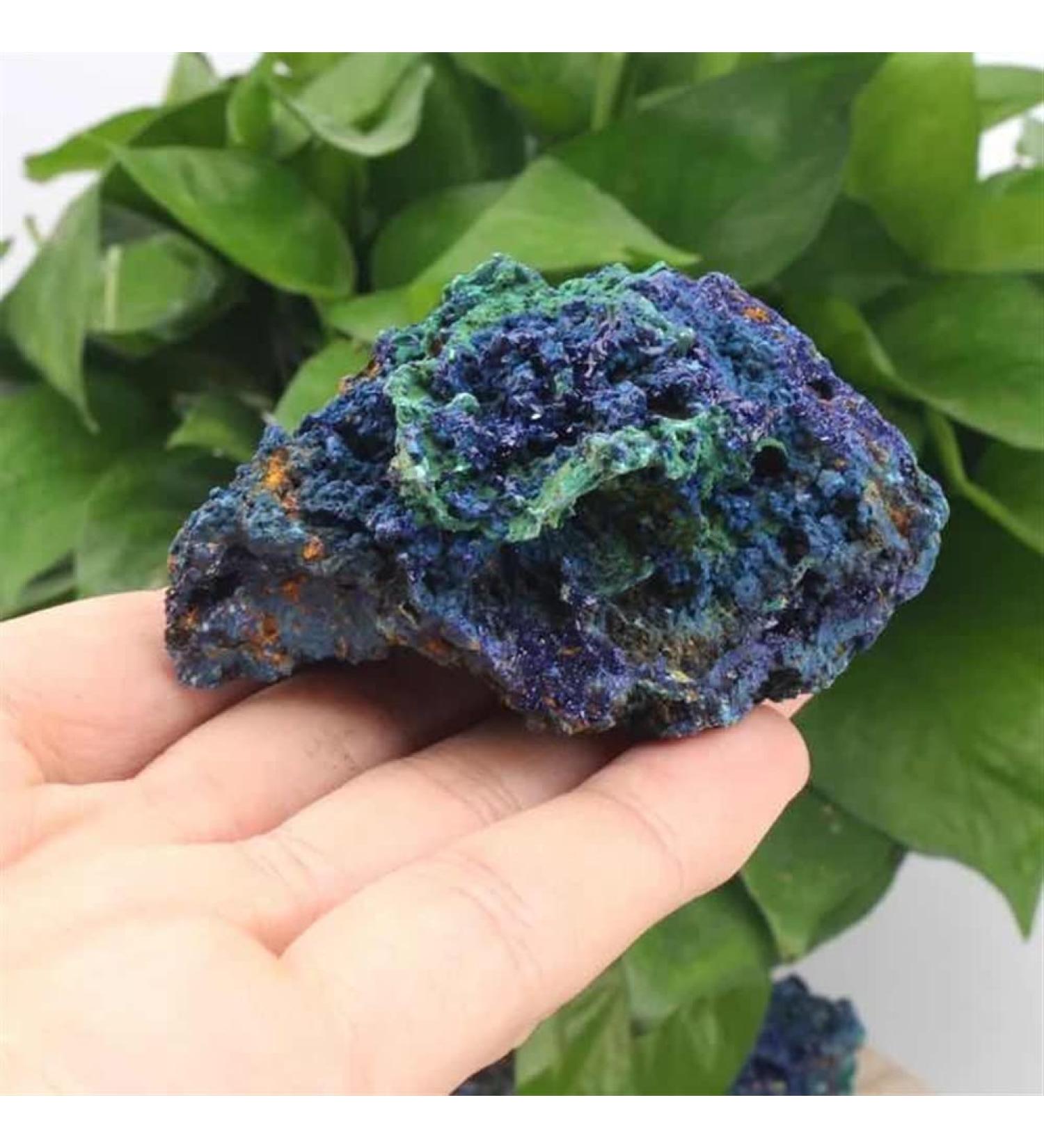 Natural Crystal Rough 130g-180g raw Azurite Stone 1 Piece of Natural Azurite for Decoration 1pc - Buy Online on GoSupps.com