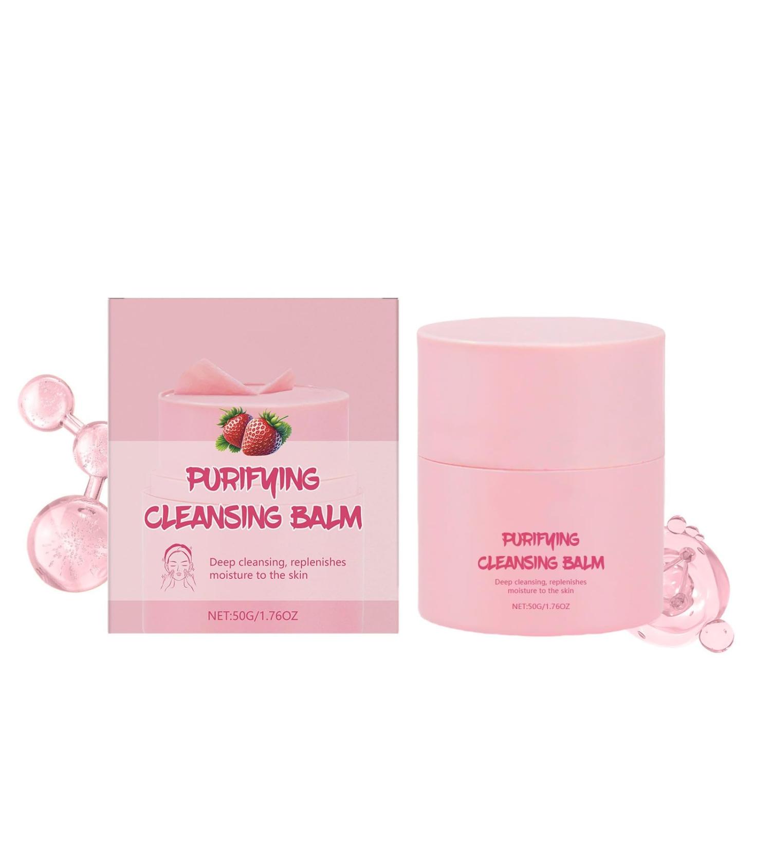 Baume nettoyant purifiant la fraise - mulsion rapide parfum frais d maquillant tout-en-un 50 ml - Buy Online on GoSupps.com