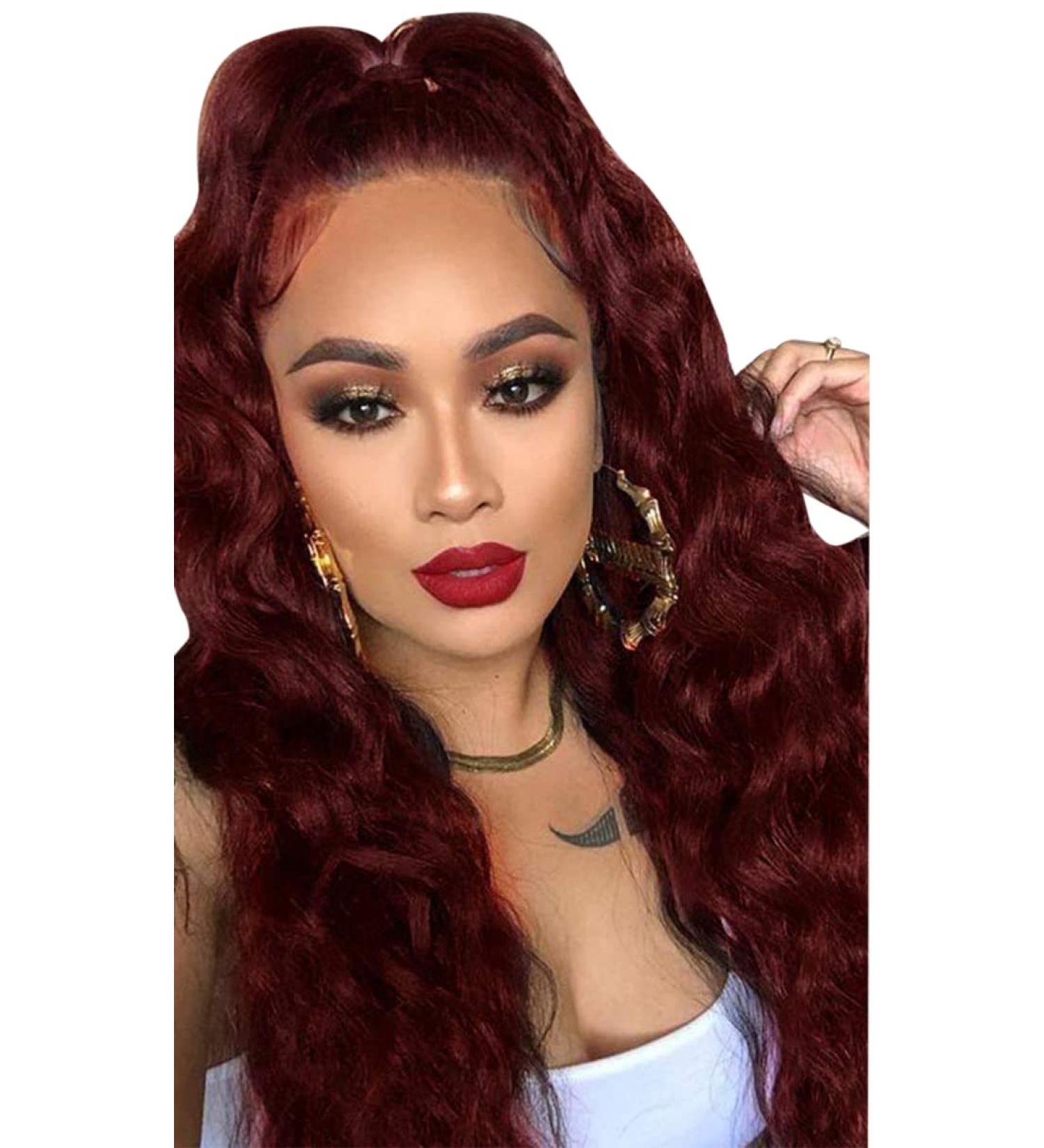 Pferdie-hinged extension long curly lured cord strip for black women natural hair ponytail for women wavy kinky clip ponytail extensions 61 cm 24 "curly-drawstring 1# red