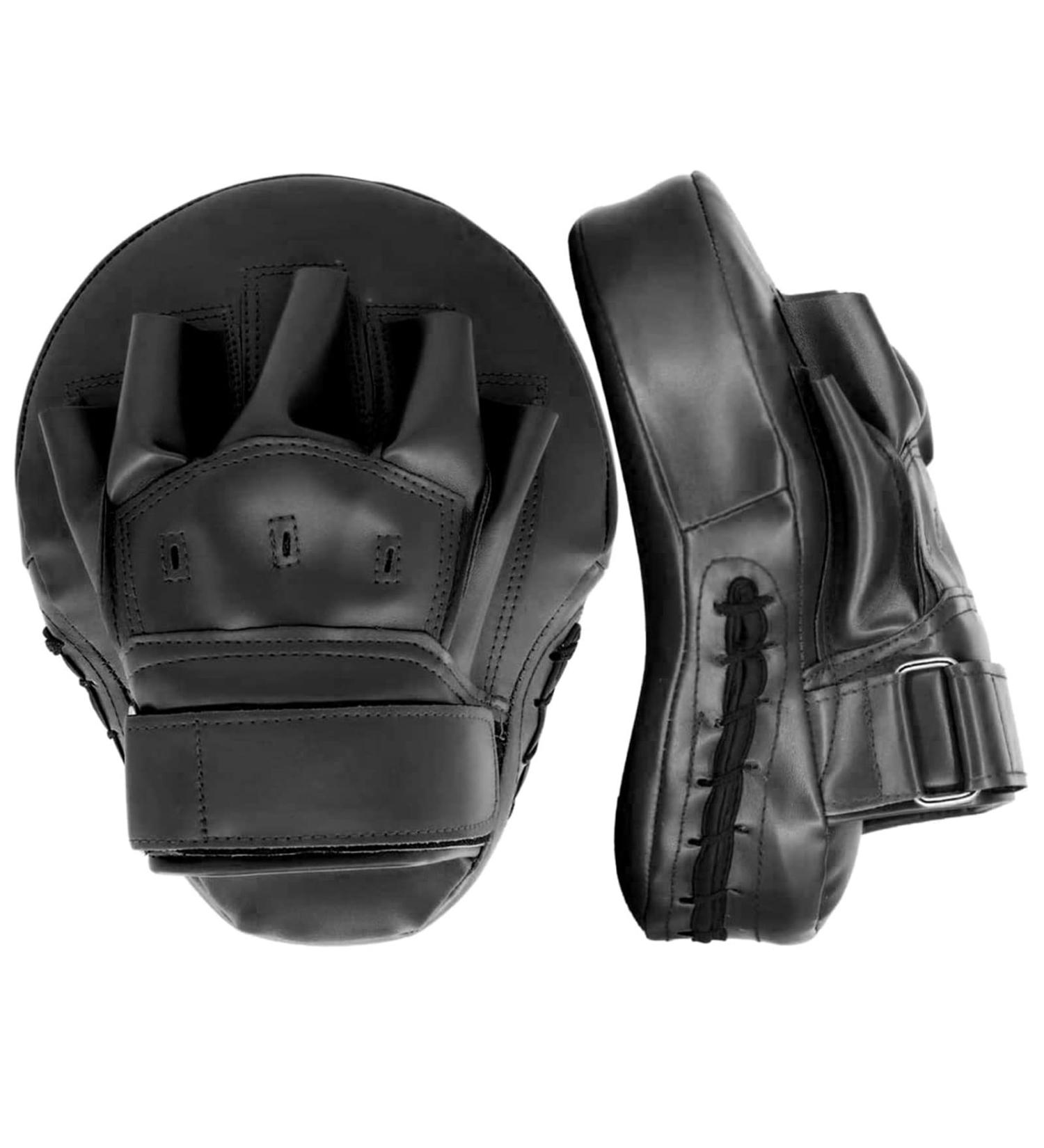 Valleycomfy Boxing Curved Focus Punching Mitts - Leatherette Training Hand Pads Black - Buy Online on GoSupps.com