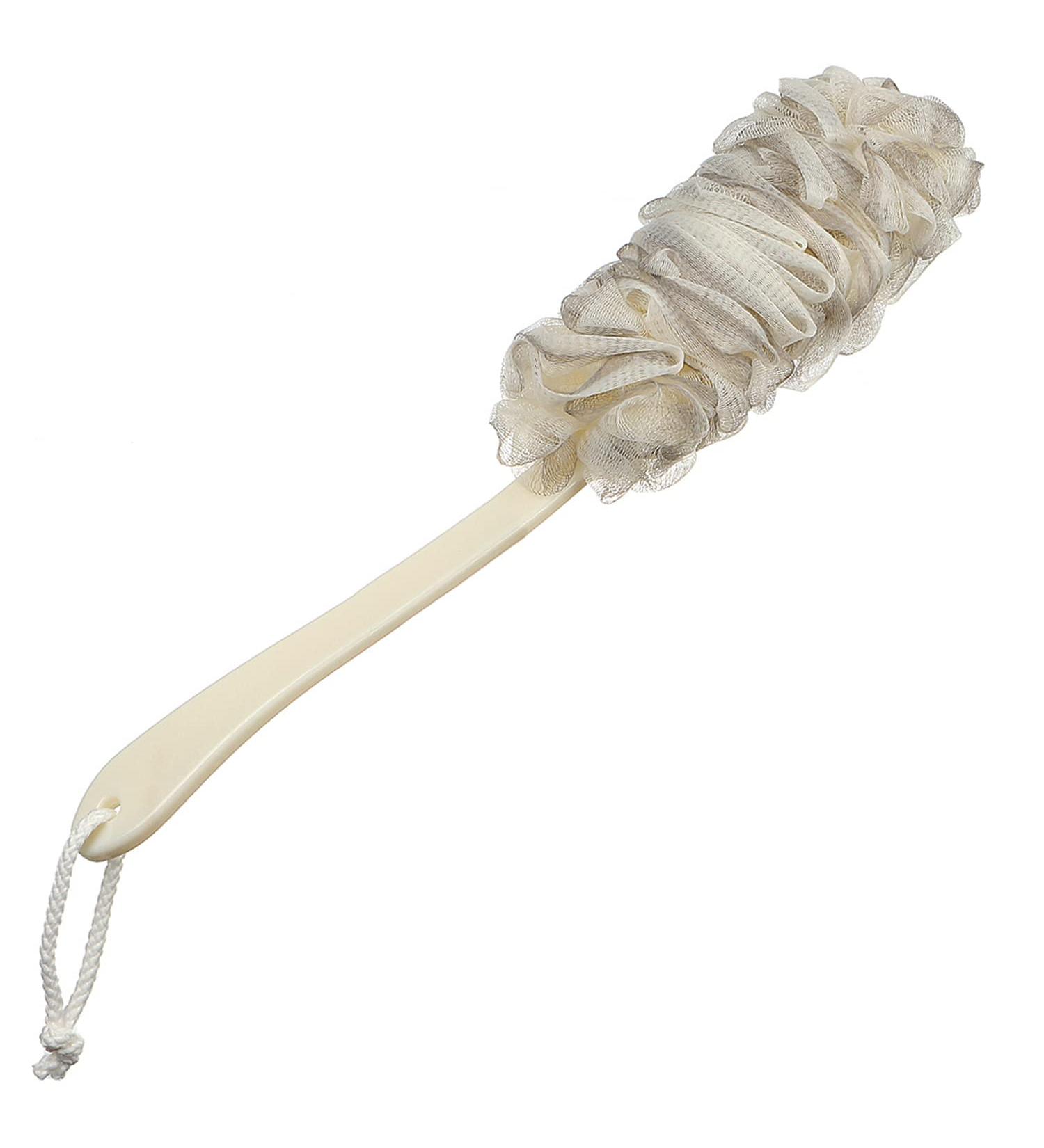 JulaJuyo Long Handle Shower Back Scrubber with Exfoliating Loofah Sponge - for Men and Women - Gray - Buy Online on GoSupps.com