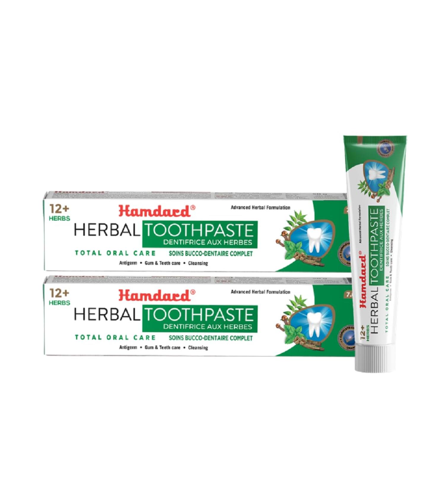 Hamdard 12 Herbs Miswak Total Oral Care Toothpaste 200g / 7.05Oz (Pack of 2) - Buy Online on GoSupps.com