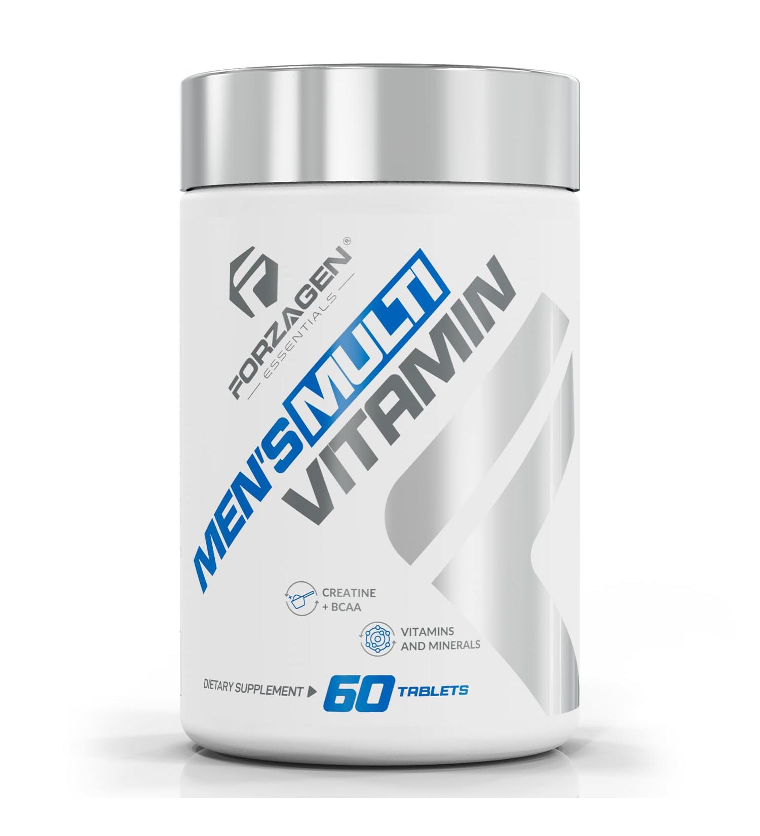 Forzagen Essentials Men's Multivitamin with Creatine and BCAA Complete Vitamin and Mineral Complex 60 Tablets - Buy Online on GoSupps.com