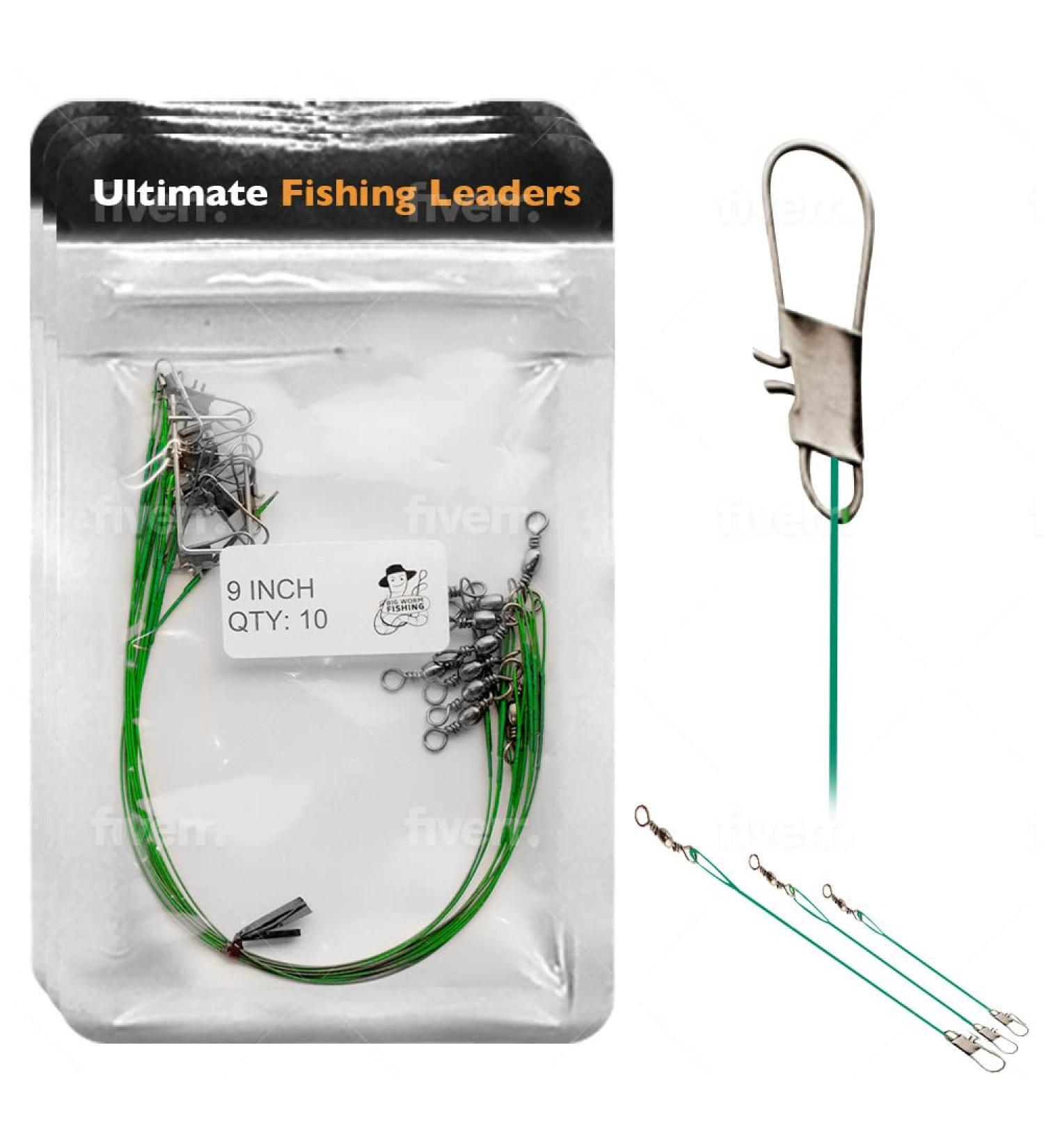 Steel Fishing Leaders with Swivels Assortment - Saltwater & Freshwater Fishing Line for Rigs - Strong Tackle for Anglers - Buy Online on GoSupps.com