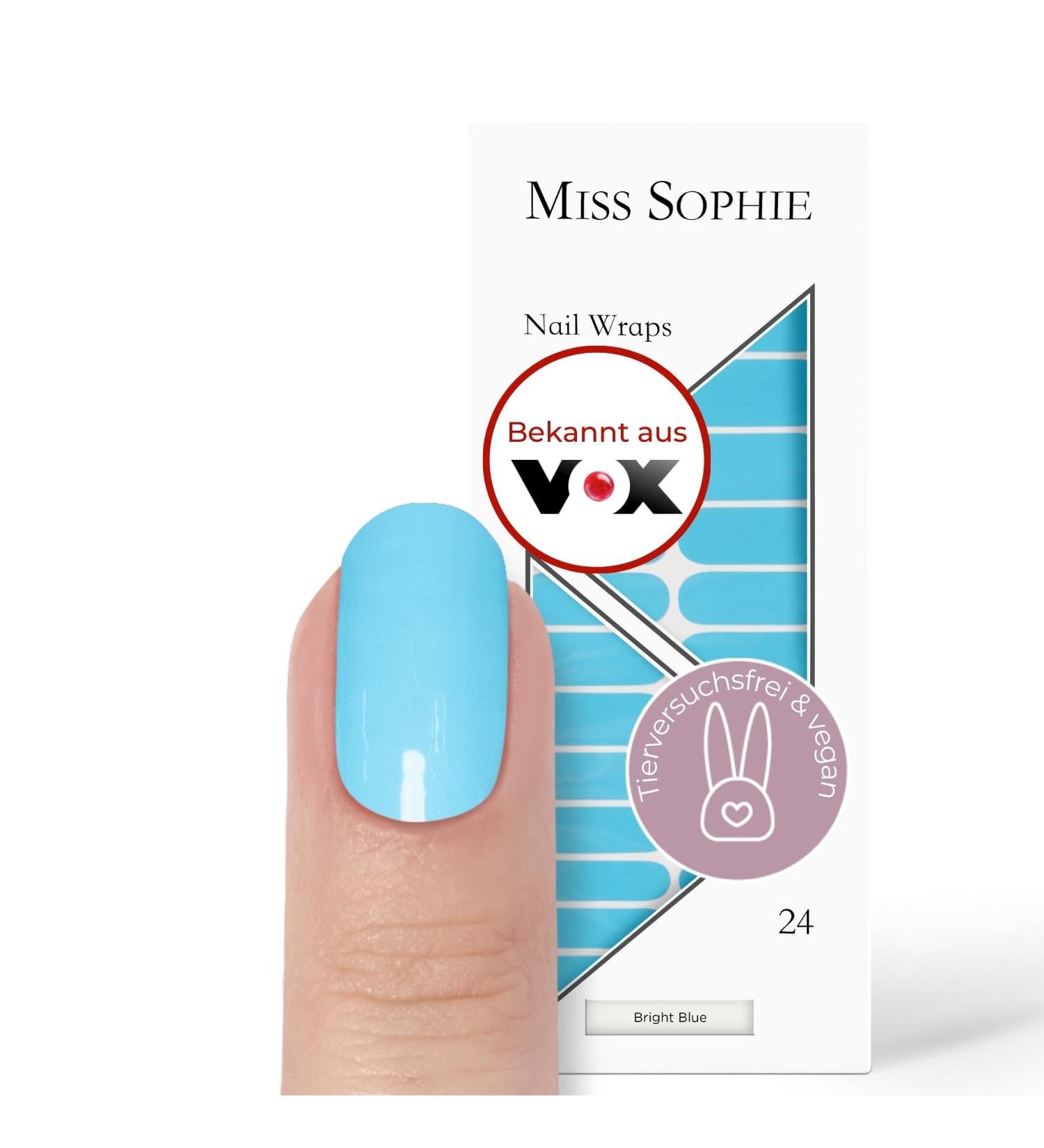 Original Miss Sophie Nail Foils - Ultra-Thin Bright Blue Nail Polish Stripes for All Nail Types | Perfect for Fingers & Toes - Buy Online on GoSupps.com