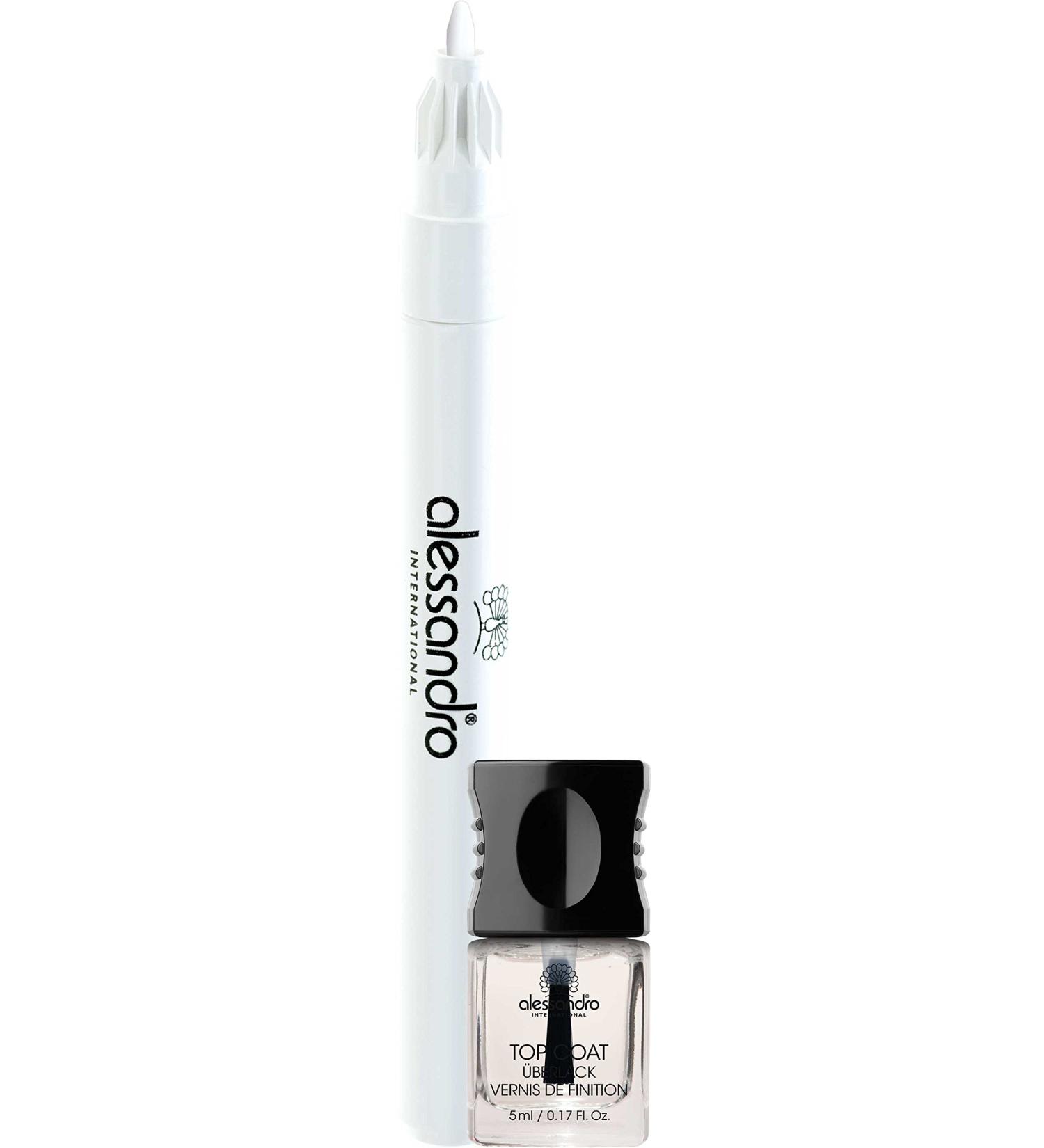 Alessandro Effektlack French Liner Set Weiß - 1 Pack (3 2 ml + 5 ml) | International Shipping Available - Buy Online on GoSupps.com