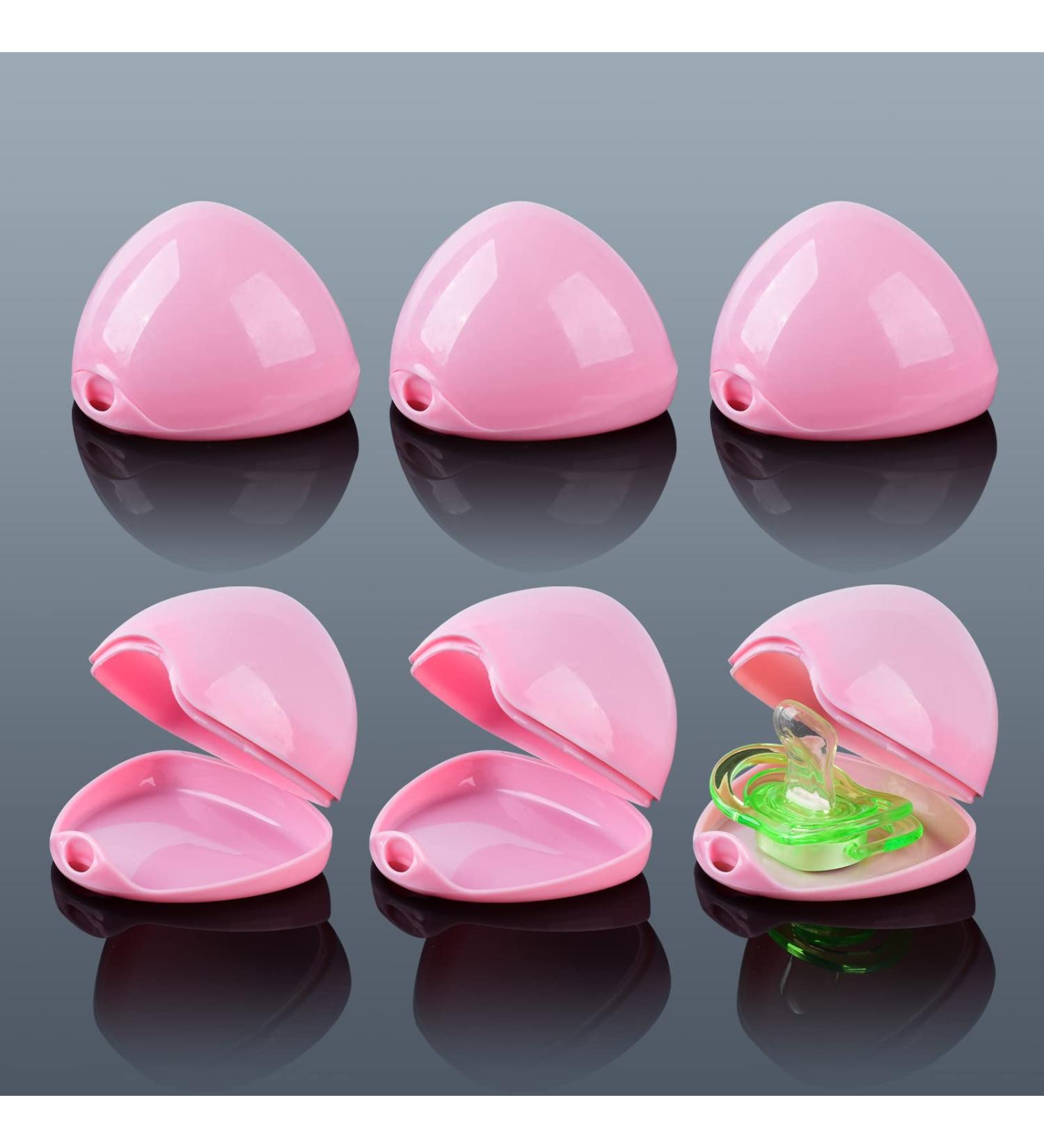 Xthuge Pacifier Box Set - BPA-Free Pacifier Case Holder & Clip Travel Accessories - 6 Pieces in Pink - Buy Online on GoSupps.com