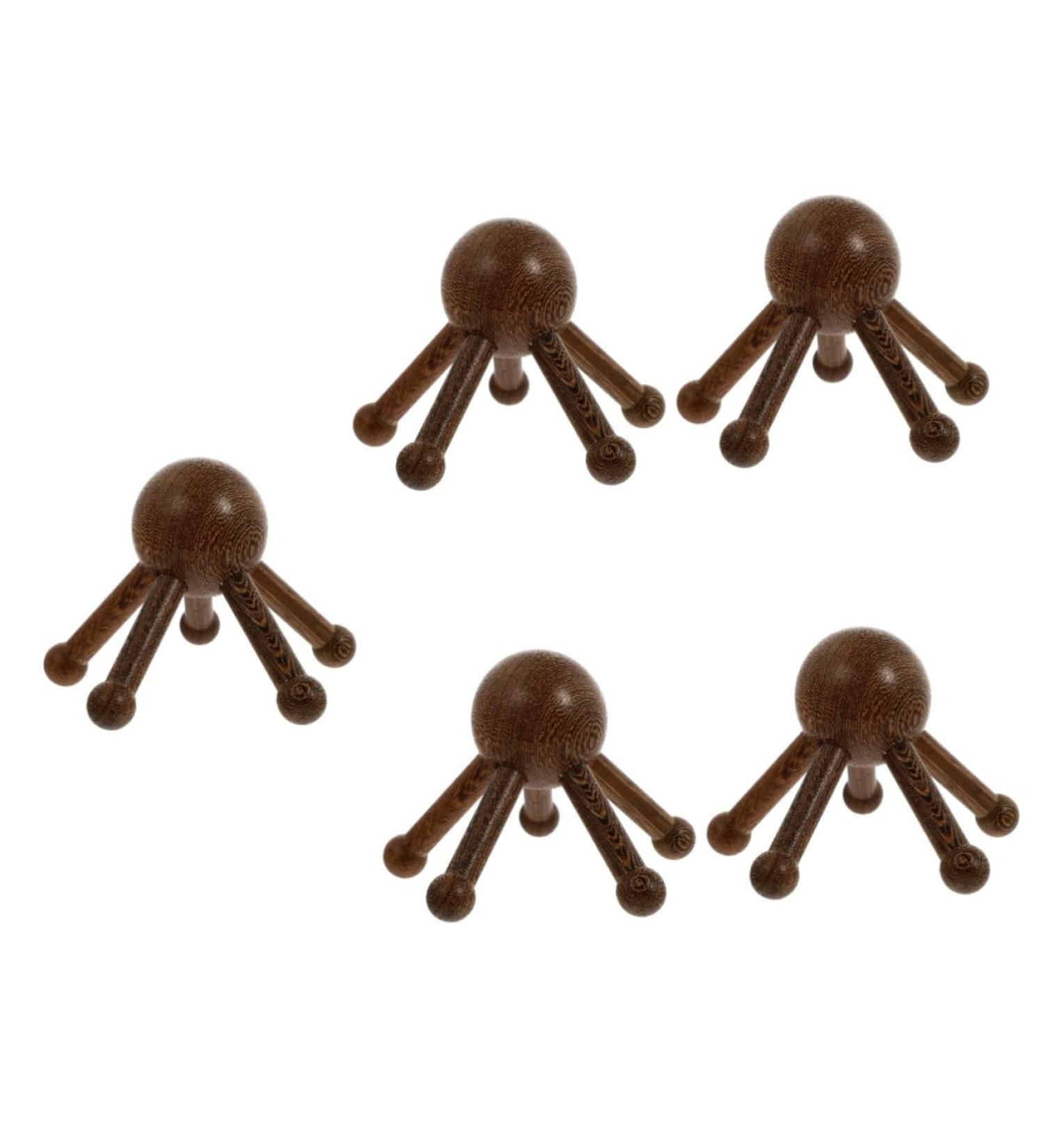 Beavorty 5 STK Wooden Scalp Massage Device - Five Claws Head Massager & Roller Tool for Relaxation - Buy Online on GoSupps.com