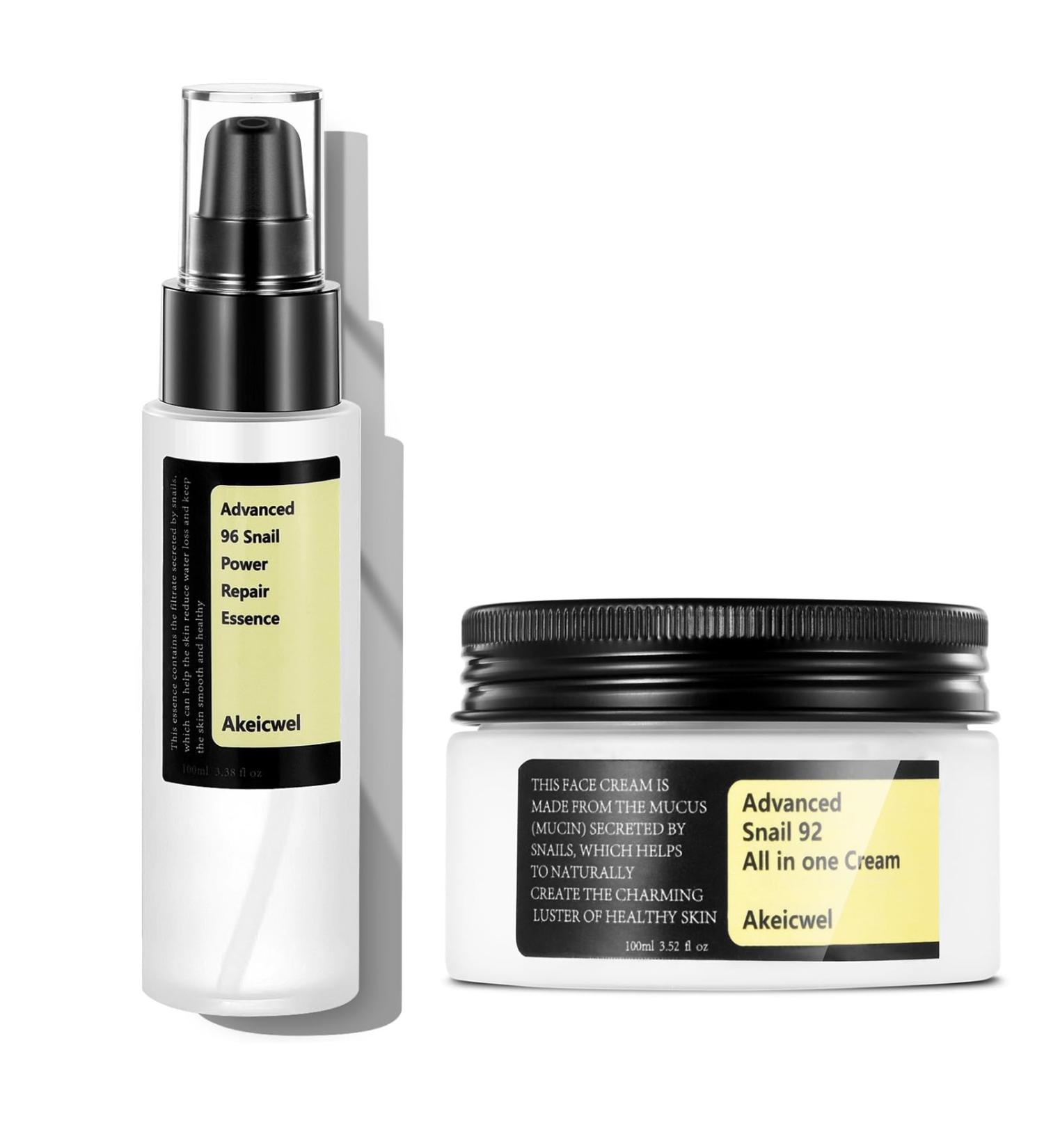 Snail Essence Set - Hydrating Snail Mucin 96 Essence & 92 Cream for Radiant Skin | Premium Skincare - Buy Online on GoSupps.com