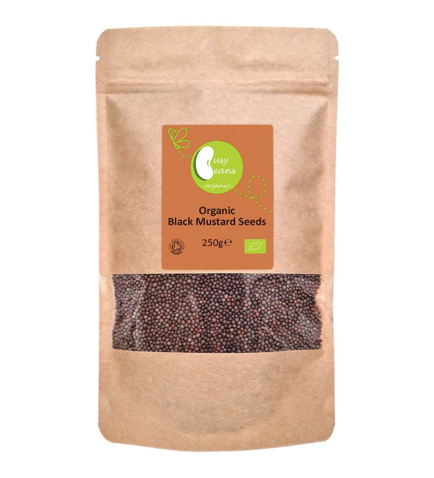 Certified Organic Black Mustard Seeds (250g) by Busy Beans Organic - Buy Online on GoSupps.com