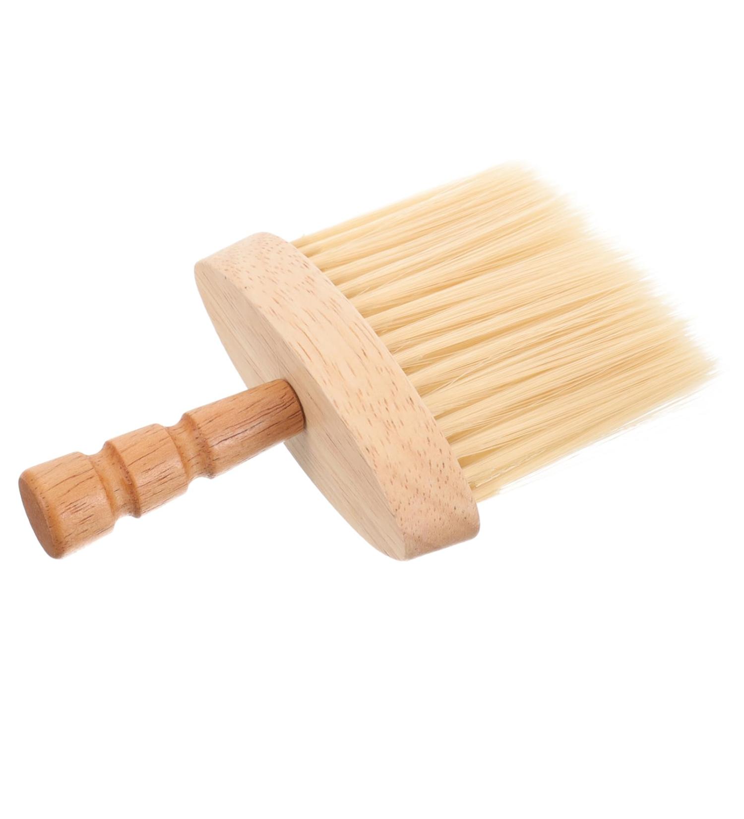 Healeved Hairdressing Bristle Brush Neck Brush Tool Salon Shave Brush Barber Brush Hard Brush for Waves Neck Duster Hair Salon Shaving Brush Manual Shaving Barber with Wood Handle - Buy Online on GoSupps.com