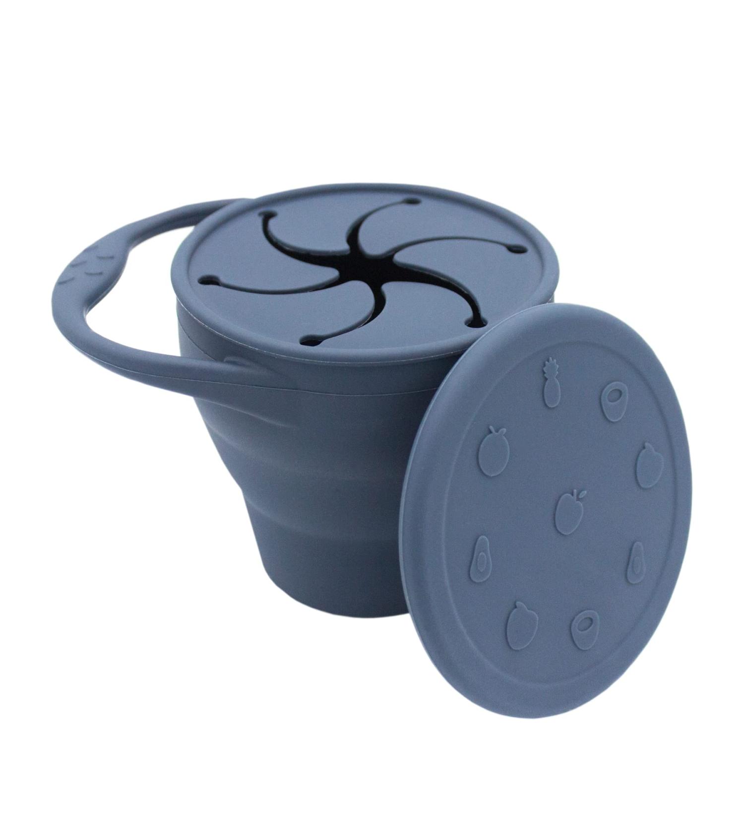 BapronBaby Silicone Collapsible Snack Cup (Navy) - 100% Food Grade Silicone - BPA  Phthalate  and Latex Free - Dishwasher Safe - 6 Months+ - Buy Online on GoSupps.com