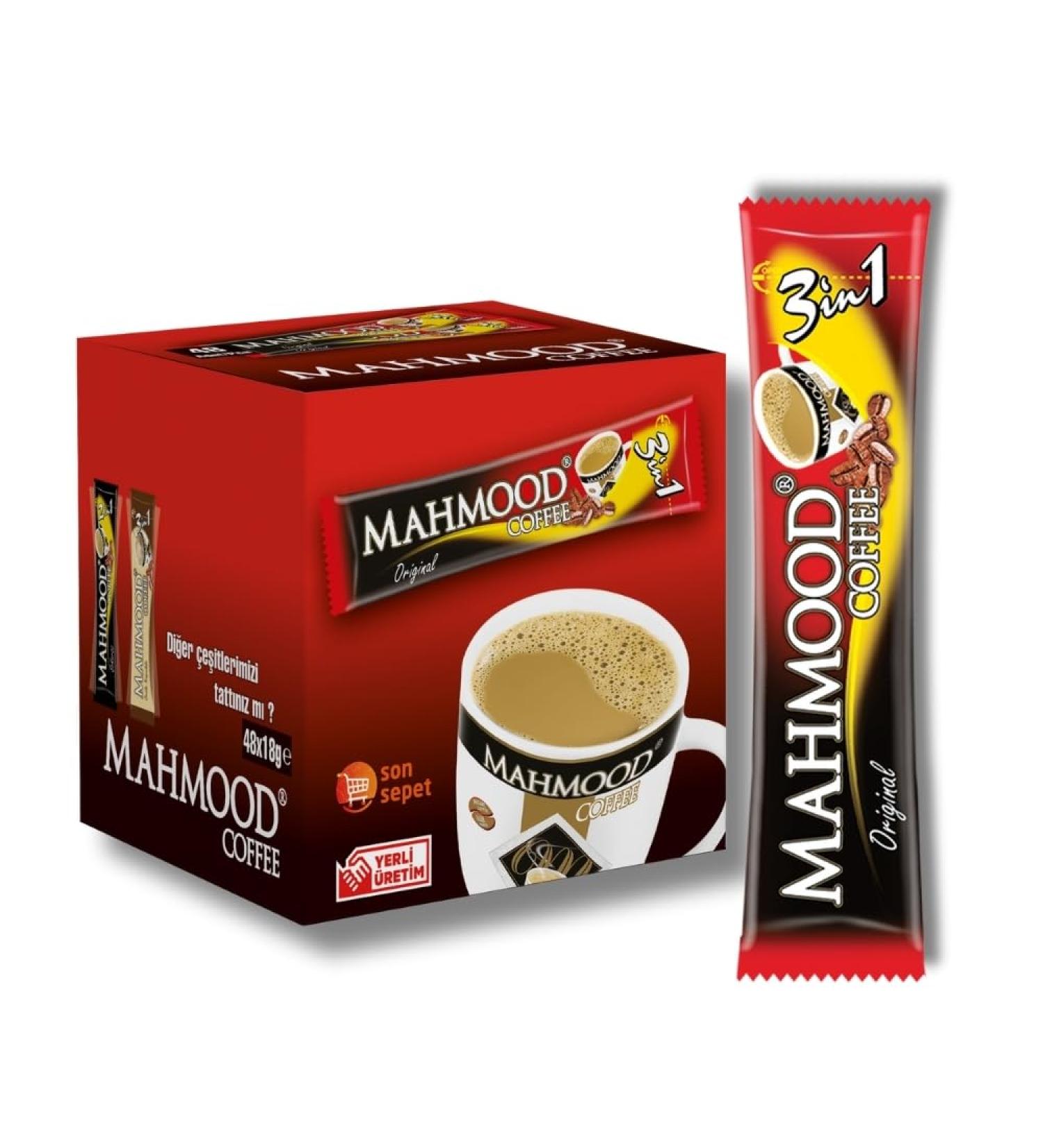 Mahmood Coffee 3 en 1 Caf Instantan avec Lait et Sucre D licieux Sachets de Caf Instantan Faciles Pr parer