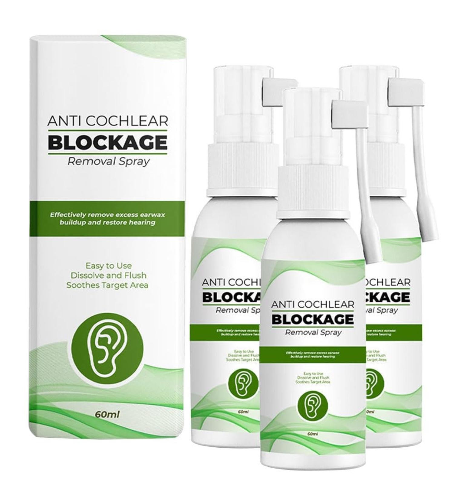 Ear Wax Remover Spray - Anti Cochlear Blockage Removal and Softener - 3pcs - Buy Online on GoSupps.com