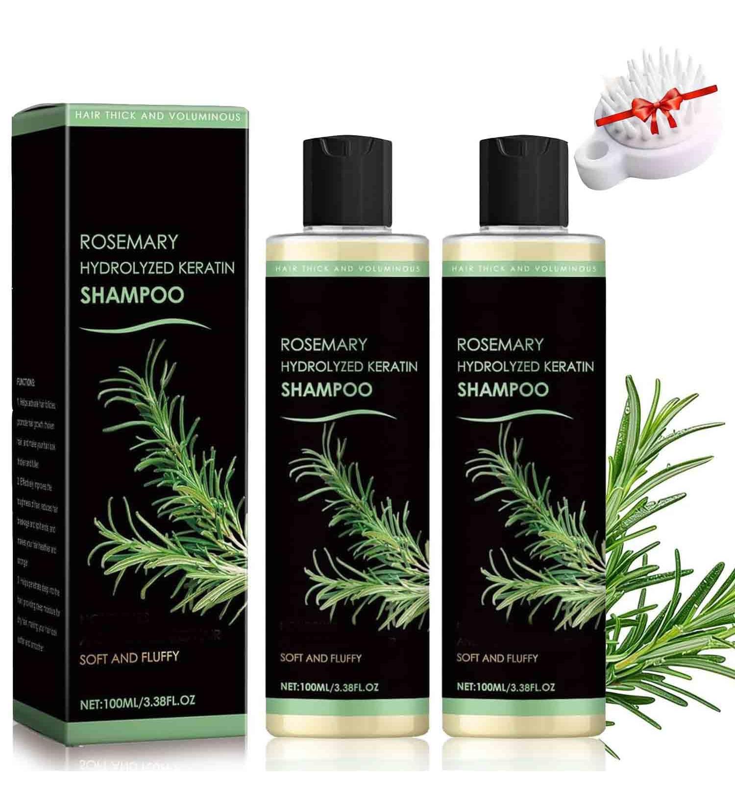 2Pcs New 2026 Organic Rosemary Hair Growth Shampoo Natural Thickening & Strengthening Shampoo With Hydrolyzed Keratin And Natural Extract For Thinning Hair & Hair Loss For Men & Women - Buy Online on GoSupps.com