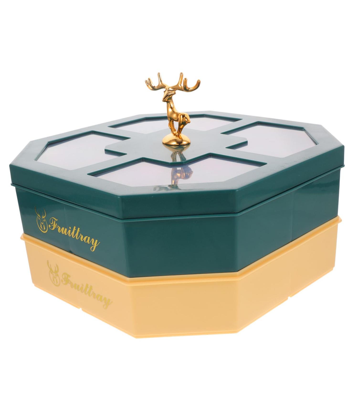 PRETYZOOM Box Plate Multi Accessory Dried Daily A Food Desktop Nut Candy Portable Layers Veggie 26X17.5CM As Shown - Buy Online on GoSupps.com