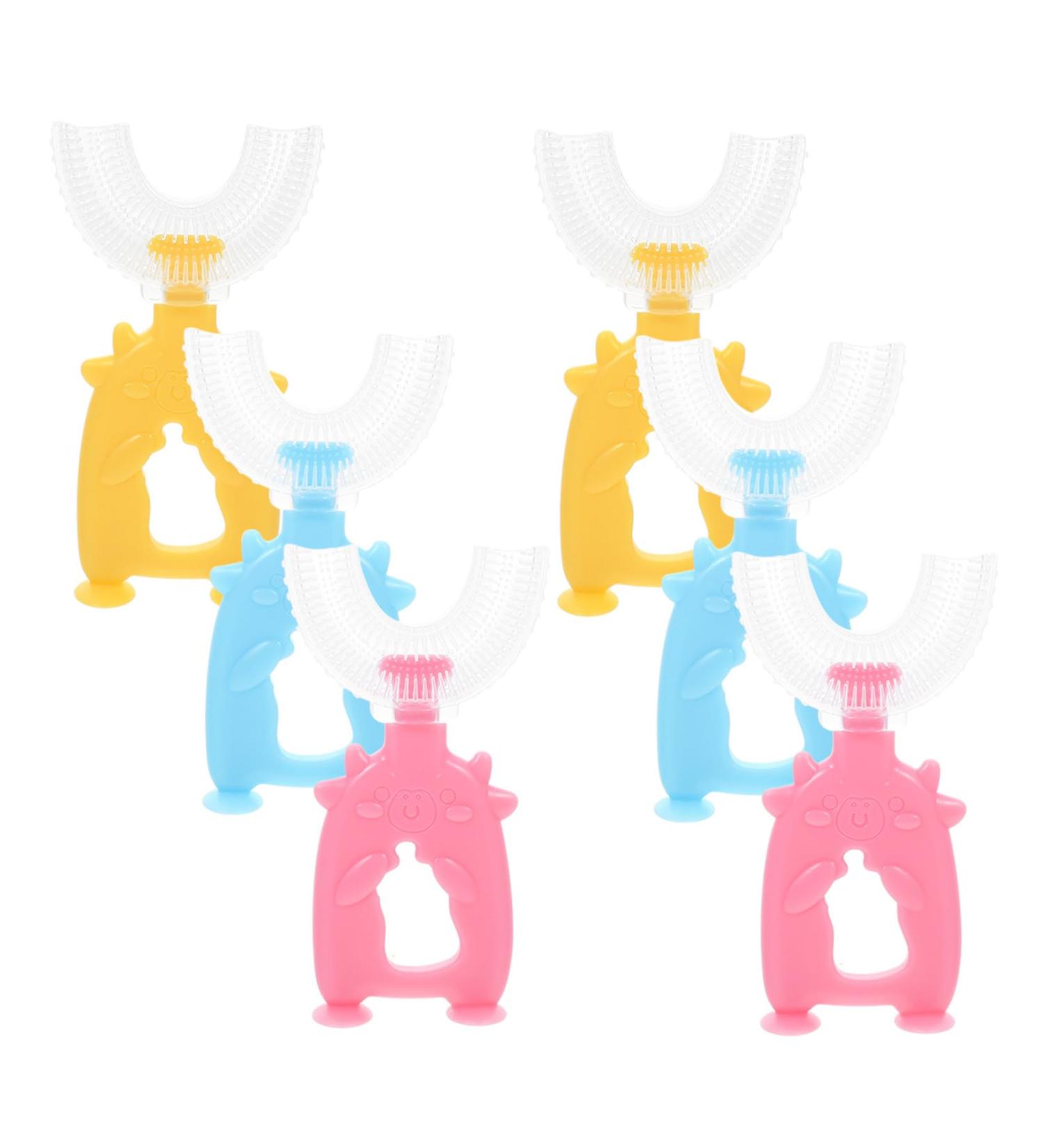 Magiclulu 24-Pack U-Shaped Soft Children's Toothbrushes - Gentle Cleaning for Kids' Dental Care - Buy Online on GoSupps.com