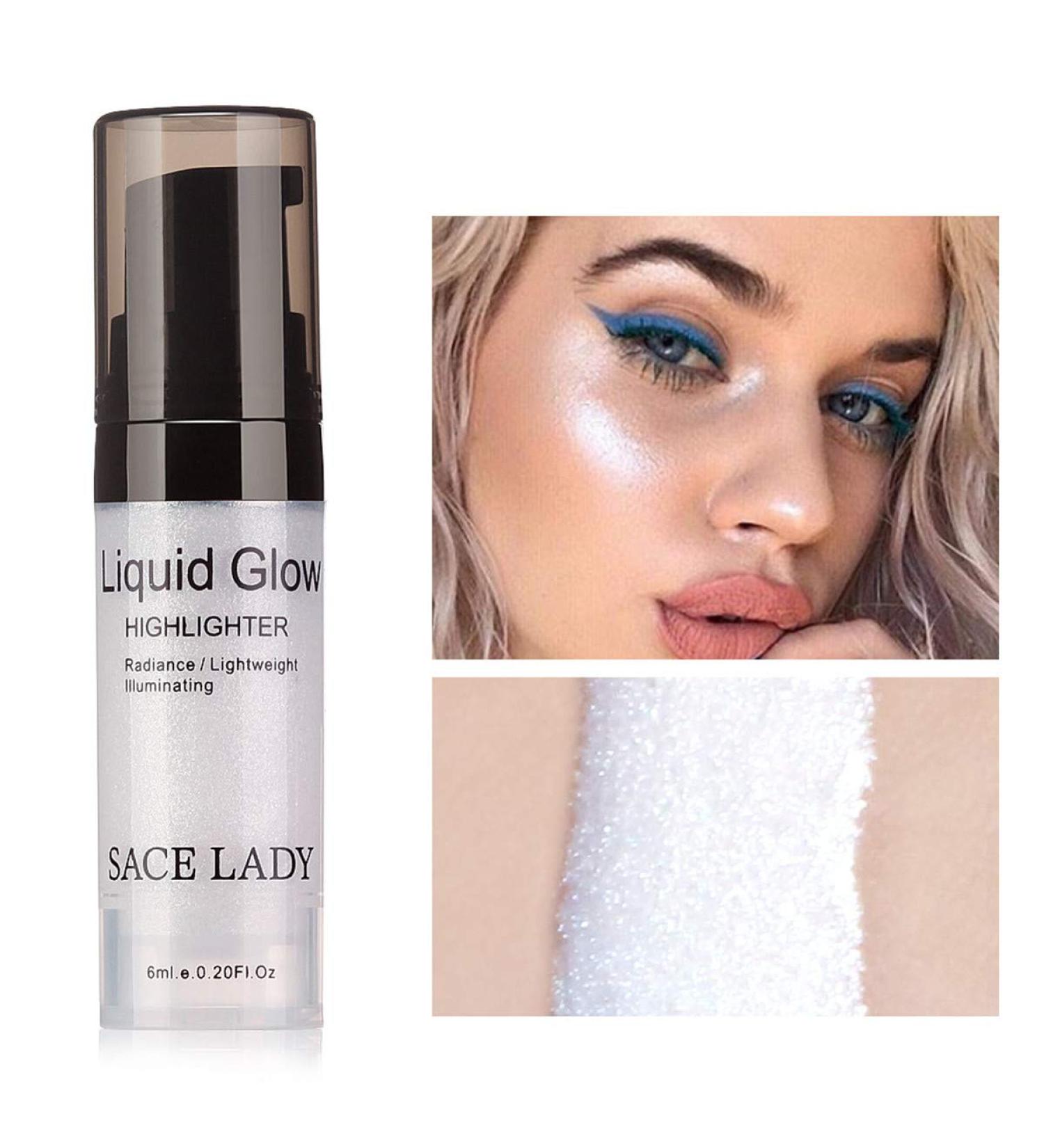 SACE LADY Liquid Pearl Highlighter - Illuminating Face, Cheekbone & Body Glow | Ultra-Smooth Radiant Illuminator Makeup - 0.2Fl Oz - Buy Online on GoSupps.com