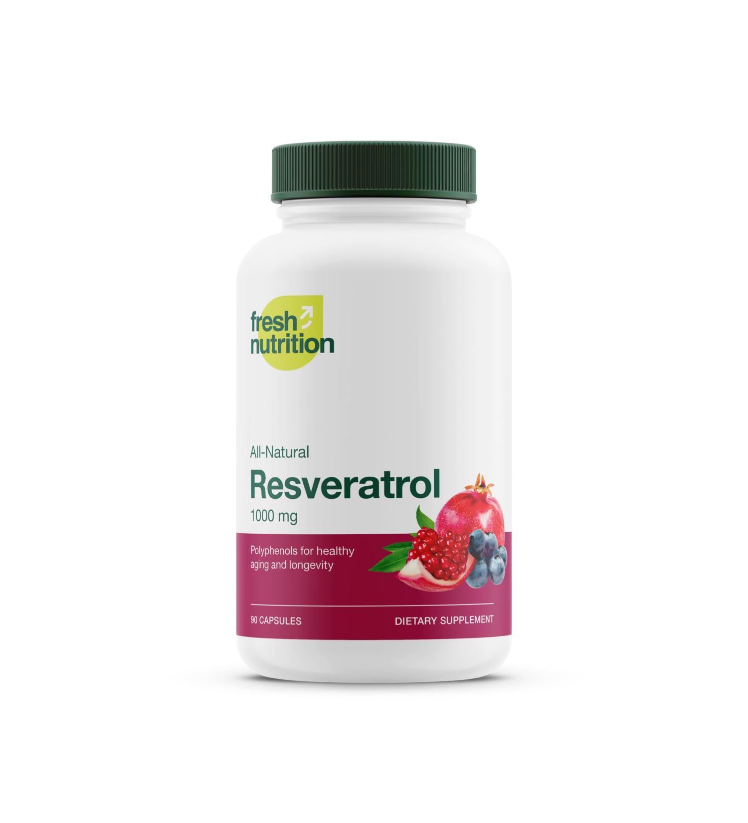 Resveratrol Supplement - Trans-resveratrol Extra Strength 750mg - Natural Pure and Potent Polyphenols Supplement - Vegan Non GMO Gluten-free - 90 Capsules 90 Count (Pack of 1) - Buy Online on GoSupps.com