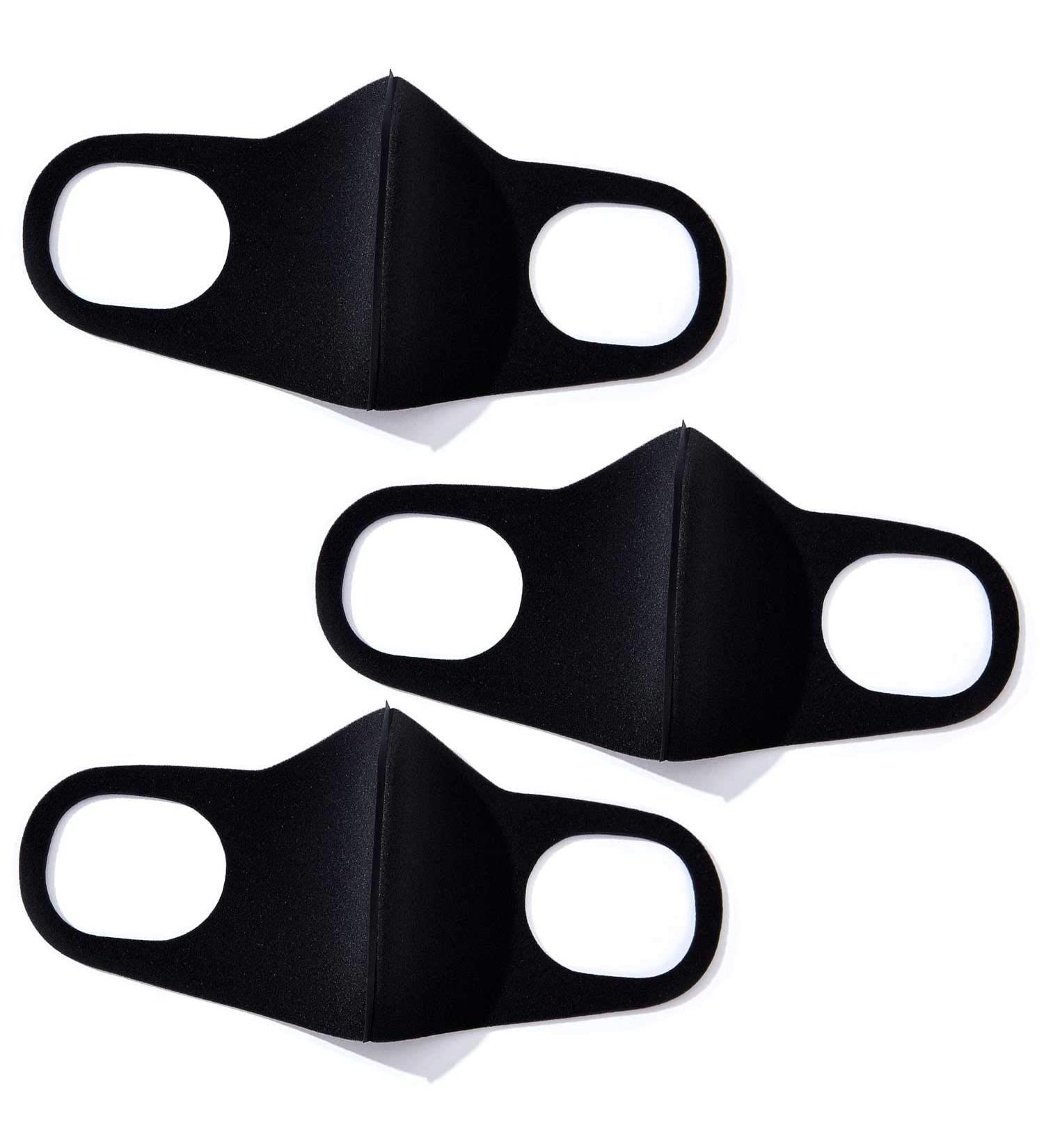 Value Pack 3PC All Black Slim Sponge Filter Face Mask | Powerlap Pro | Cover Face to V Shape - Light & Breathable Comfort | Reusable Washable | For Home use General Protect Black Slim (Fma130ca) - Buy Online on GoSupps.com