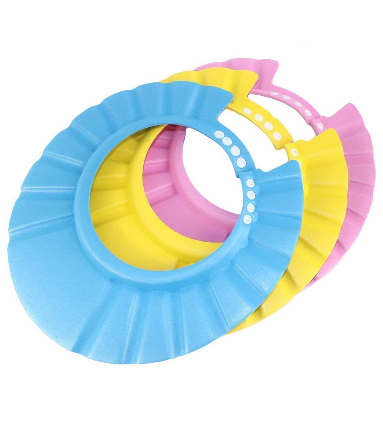 Buy 3 PCS Baby Shower Cap - Adjustable Waterproof Bathing Visor for Toddler & Baby Care | Soft & Comfortable Protection - Buy Online on GoSupps.com