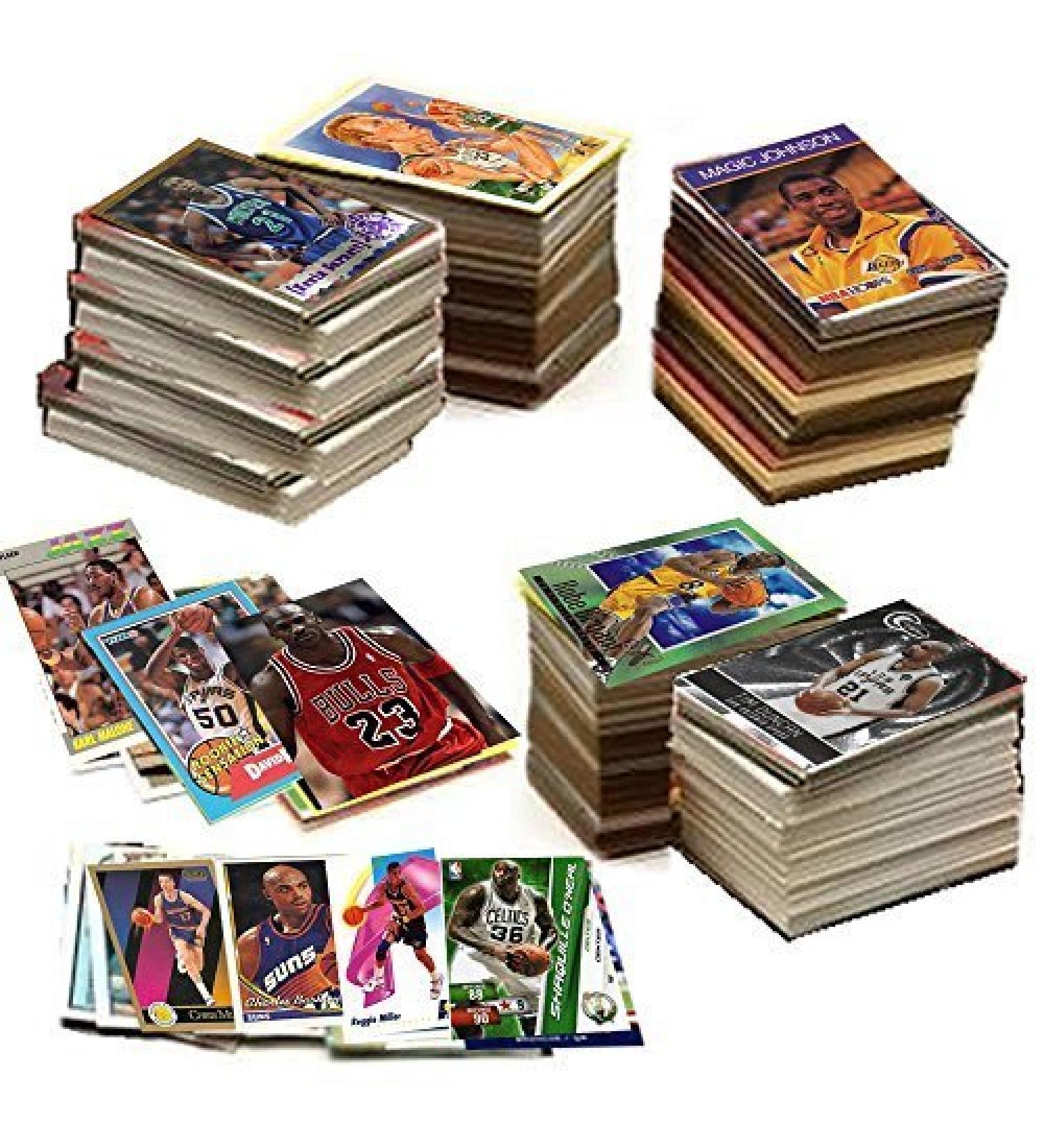 600 Basketball Cards Including Rookies Many Stars & Hall-of-famers. Ships in New White Box Perfect for Gift Giving. Includes Unopened Pack of Vintage Cards That Is At Least 25 Years Old!